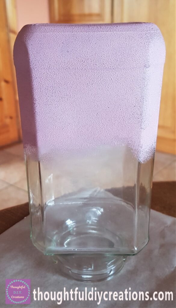 I continued working my way around the Jar with the Sponge and Paint.