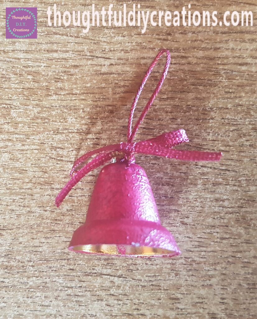 I painted the second bell with magenta acrylic paint, 2 layers with an hour gap between layers.