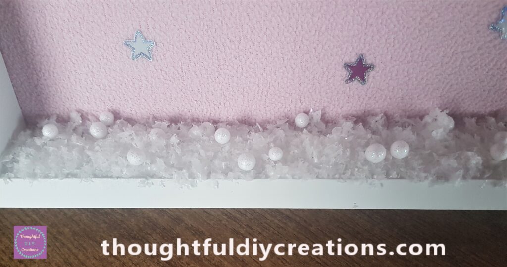 I added some randomly to the bottom part of the frame.