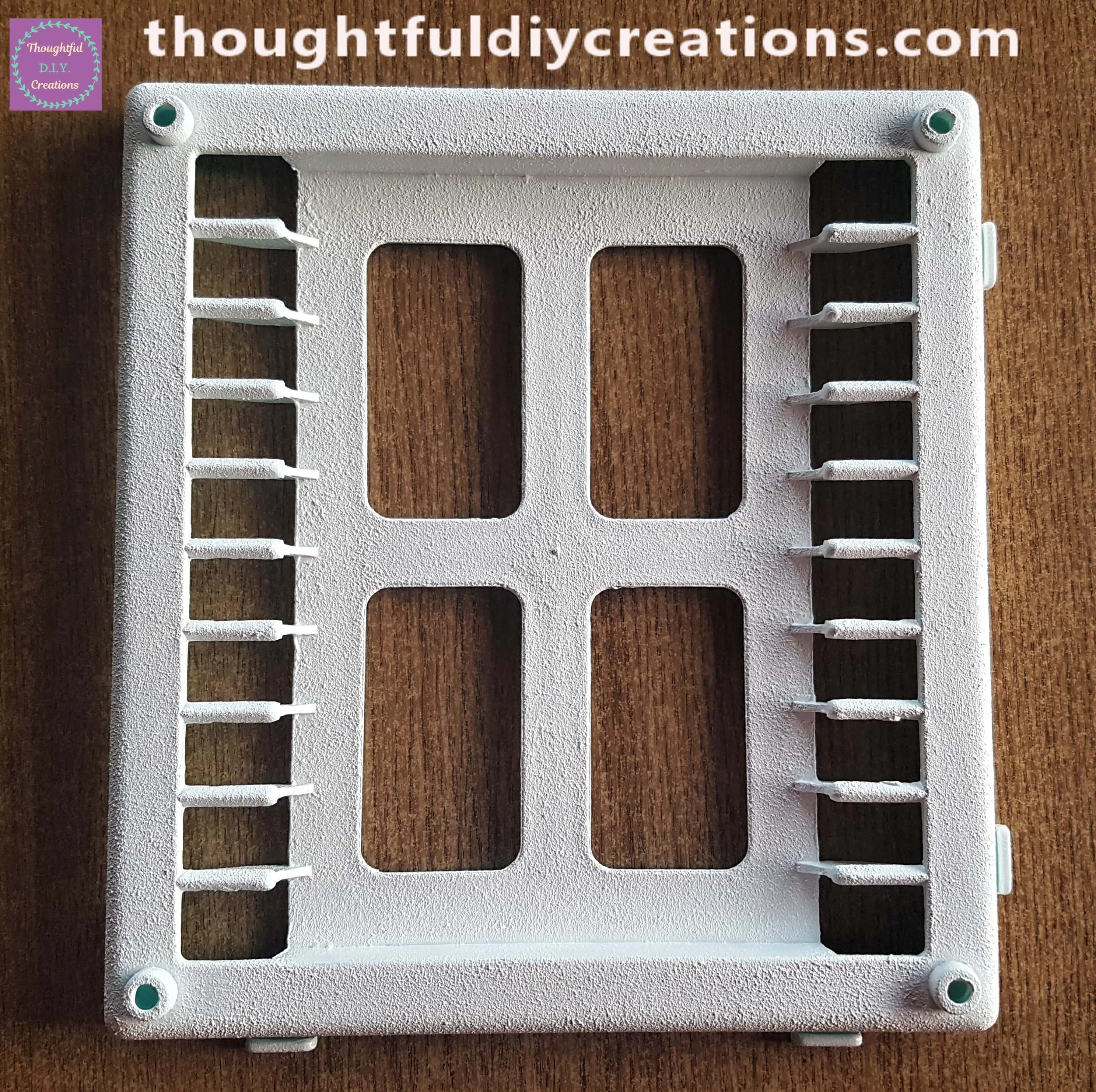 I applied 3 layers of white paint to the christmas window again leaving an hour between each layer.