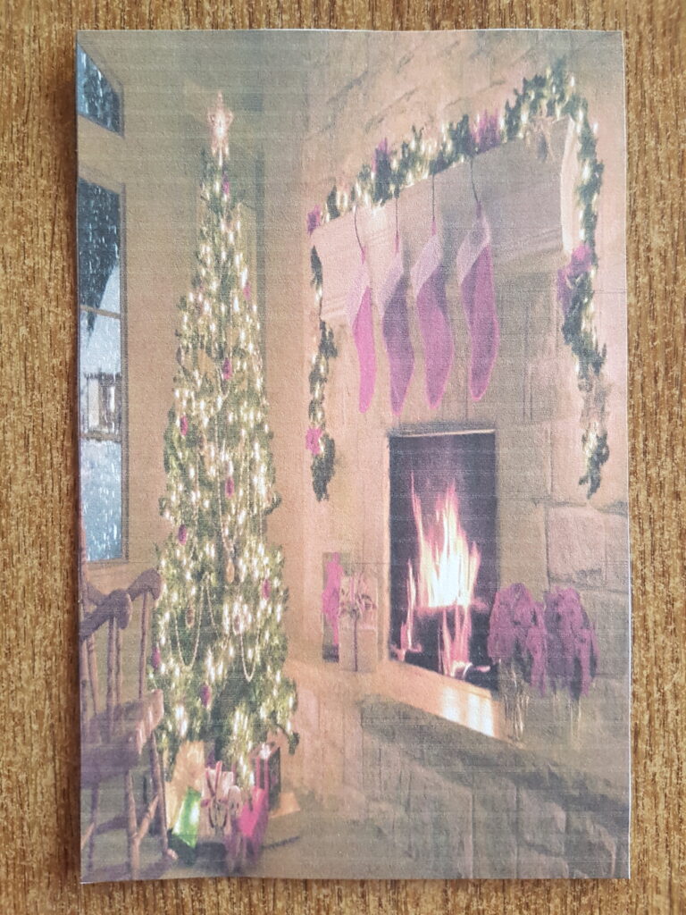 I cut out the Christmas Image.