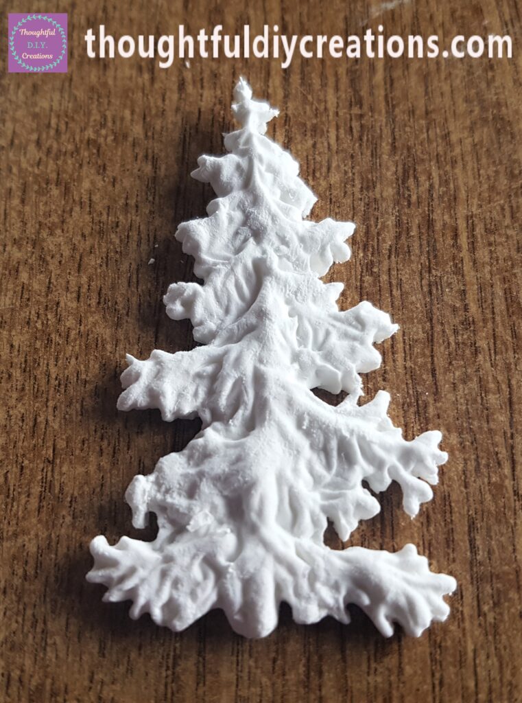 I turned the Mould over and slowly peeled back the Mould until the Tree popped out.