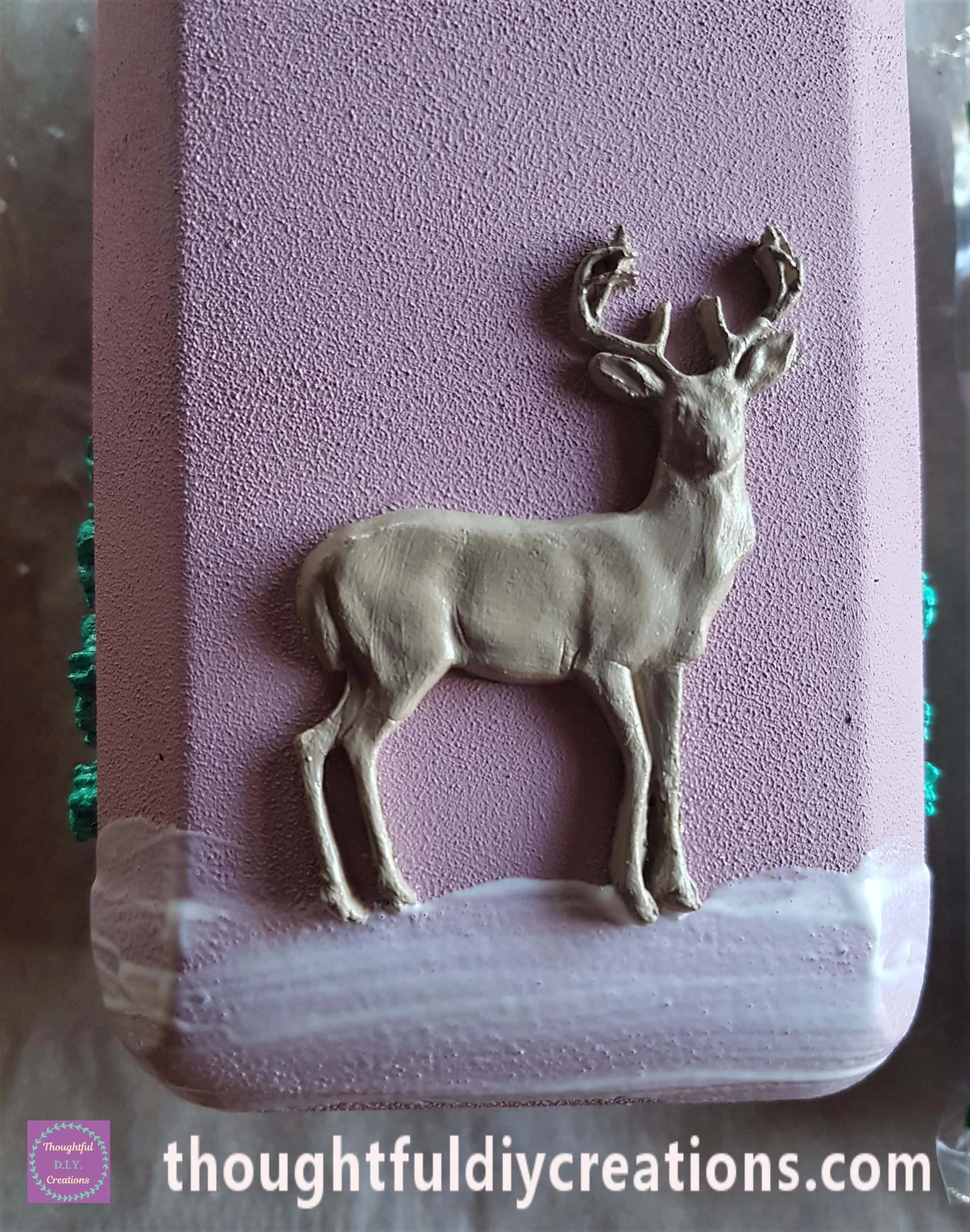 I put Mod Podge Gloss all over the bottom of the Jar.