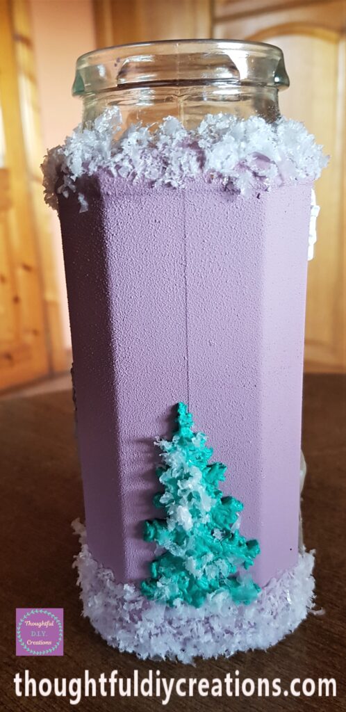 I also added Snow to the Trees on the Jar.