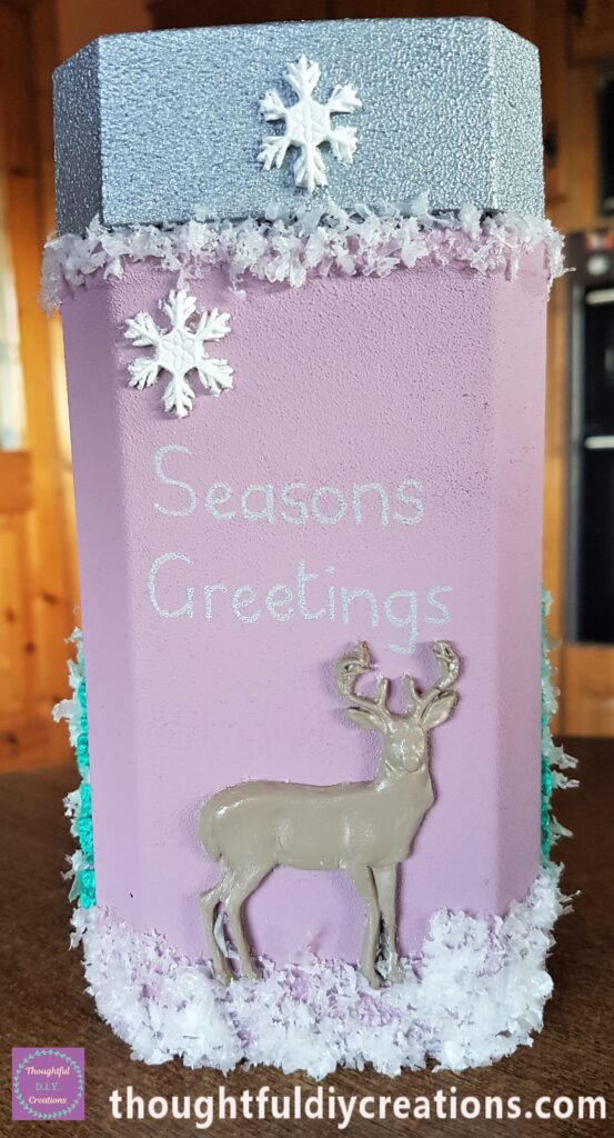 When the Snow had dried into the Jar I put the Lid back on.