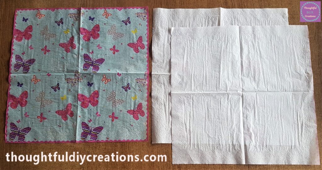 This is how my Napkin looks with the 2 layers peeled off.