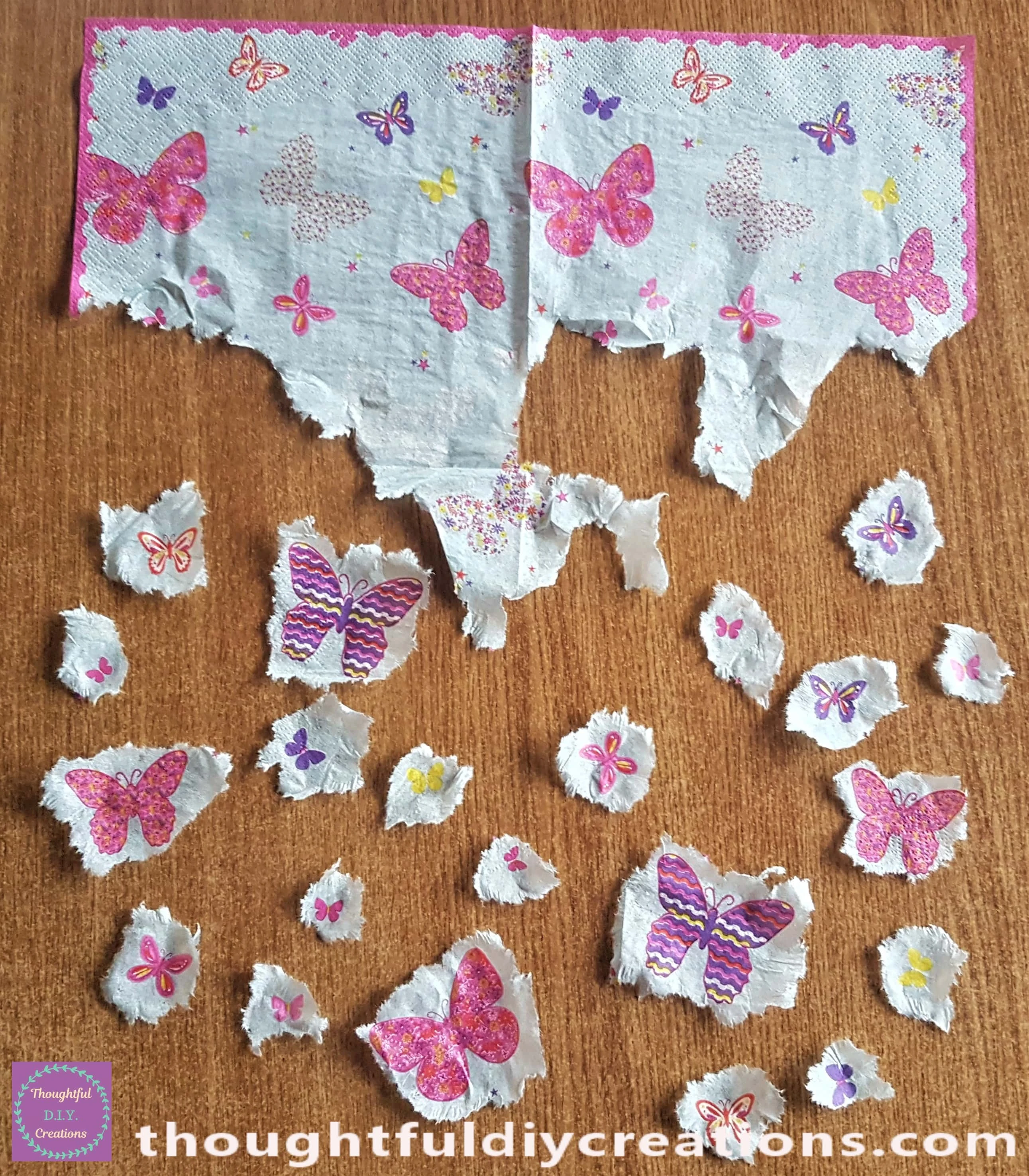 I continued with this process until I had enough butterflies.