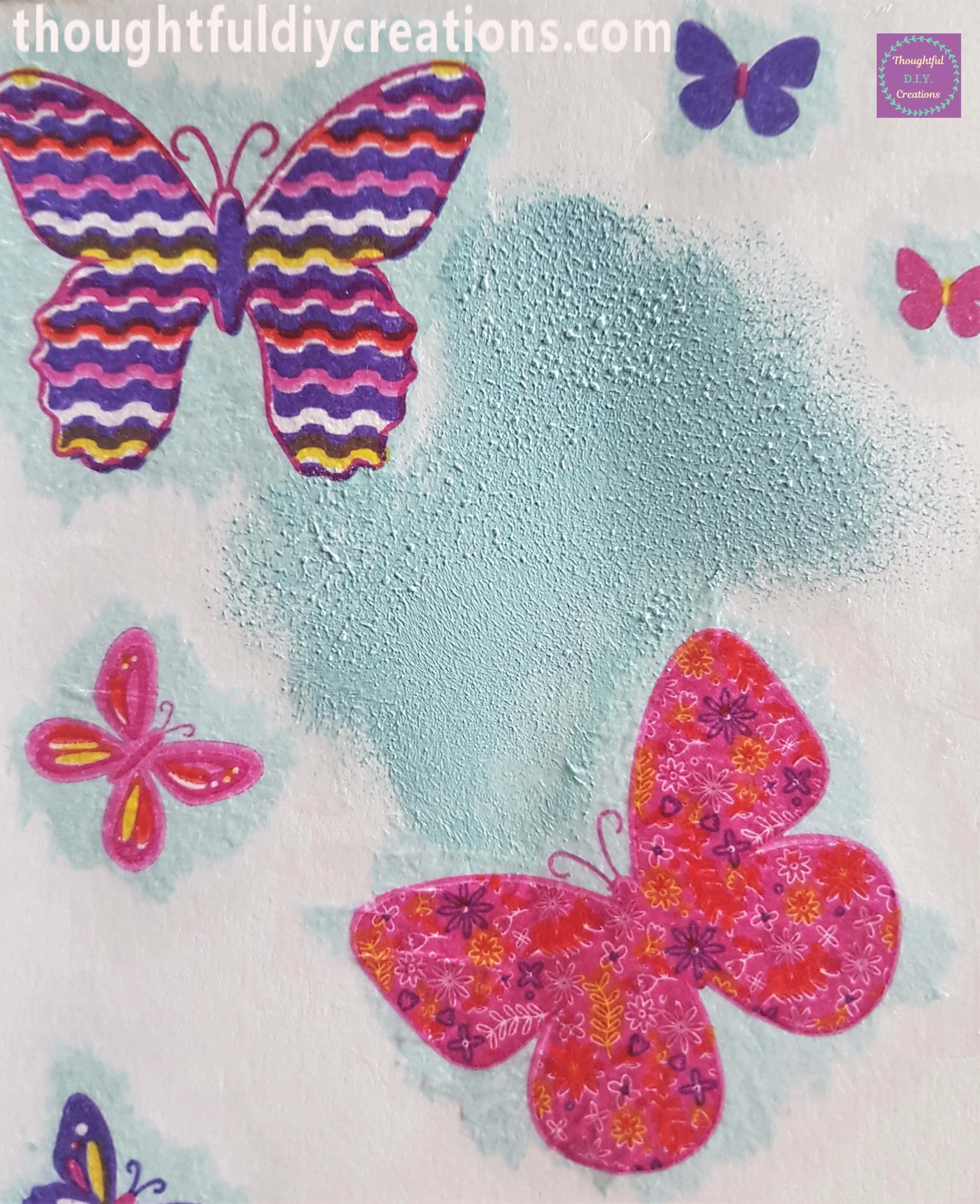 I dipped the Flat Sponge with Handle into the Blue Paint I mixed and dabbed it onto the Art Journal Page.