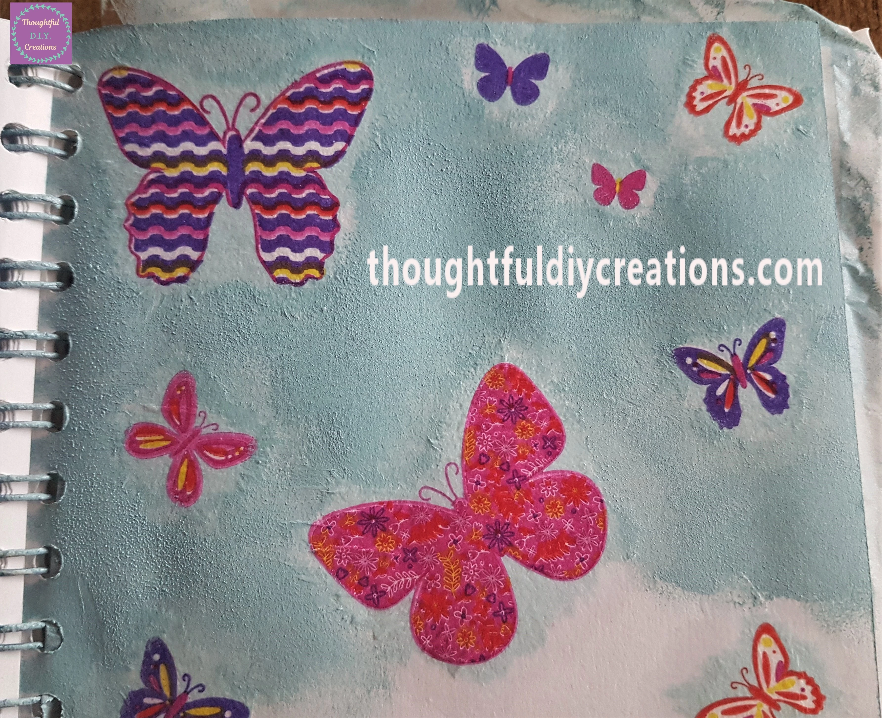 I continued adding Paint to the Page around the Butterflies.