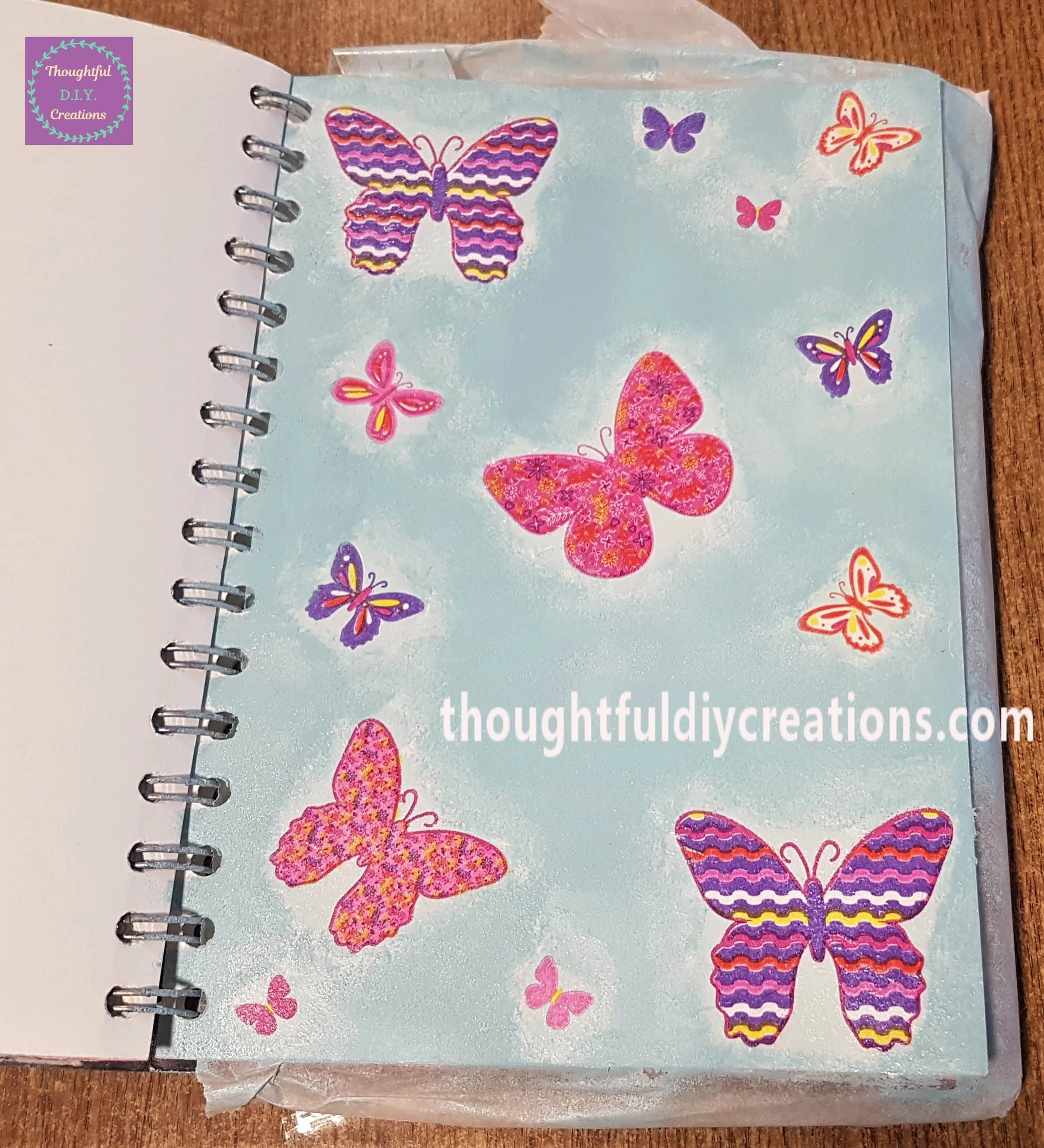 I covered the Page with the Blue Paint.