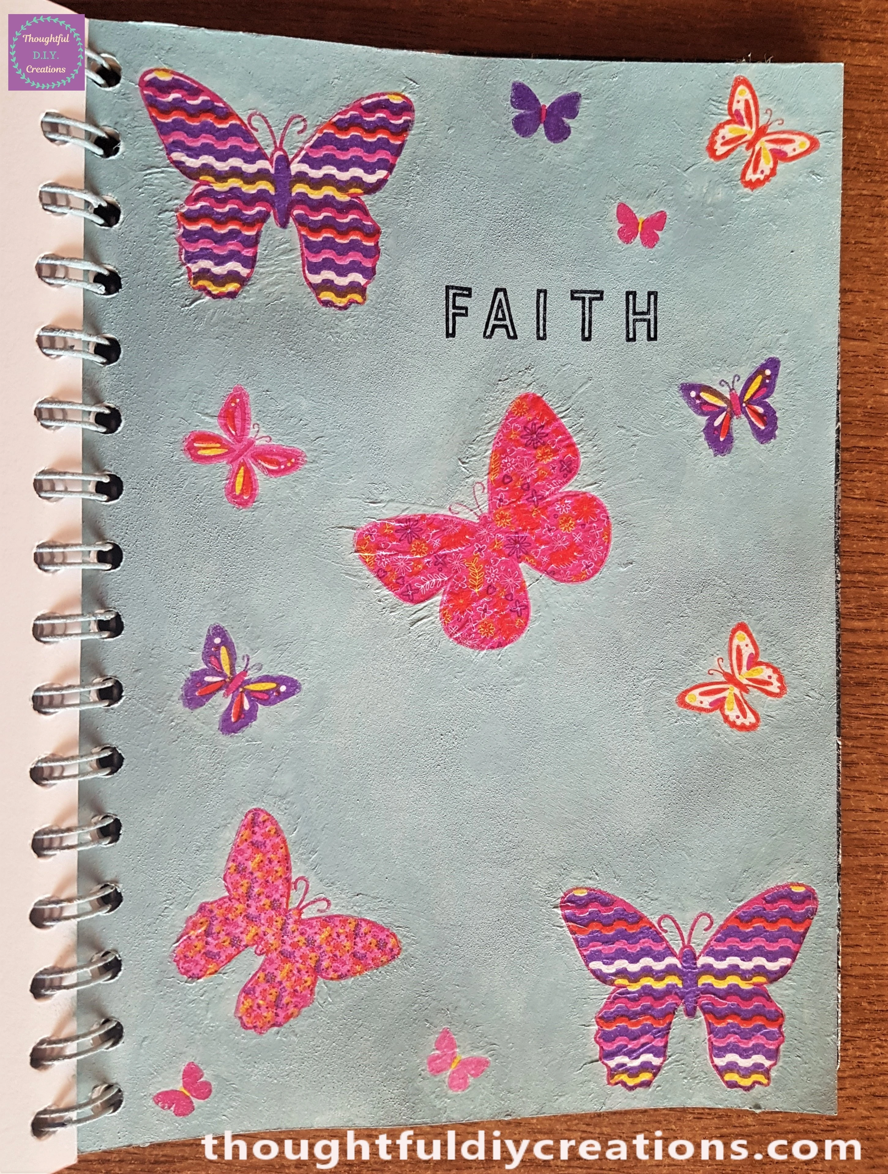 I pressed the Acrylic Block with Inked Stamps to the Art Journal Page.