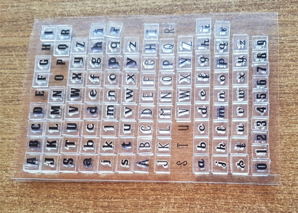 I got another Alphabet and Number Stamp that came in the same Set as the first Stamps.