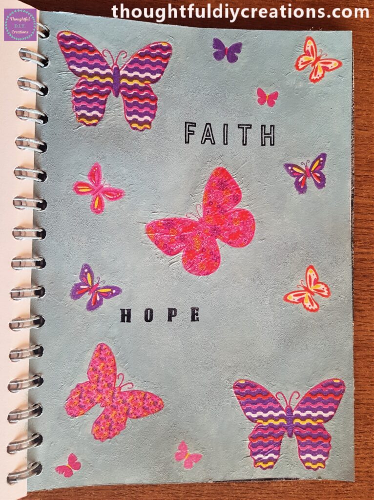 I pressed the Stamps into the Ink and then onto the Page.