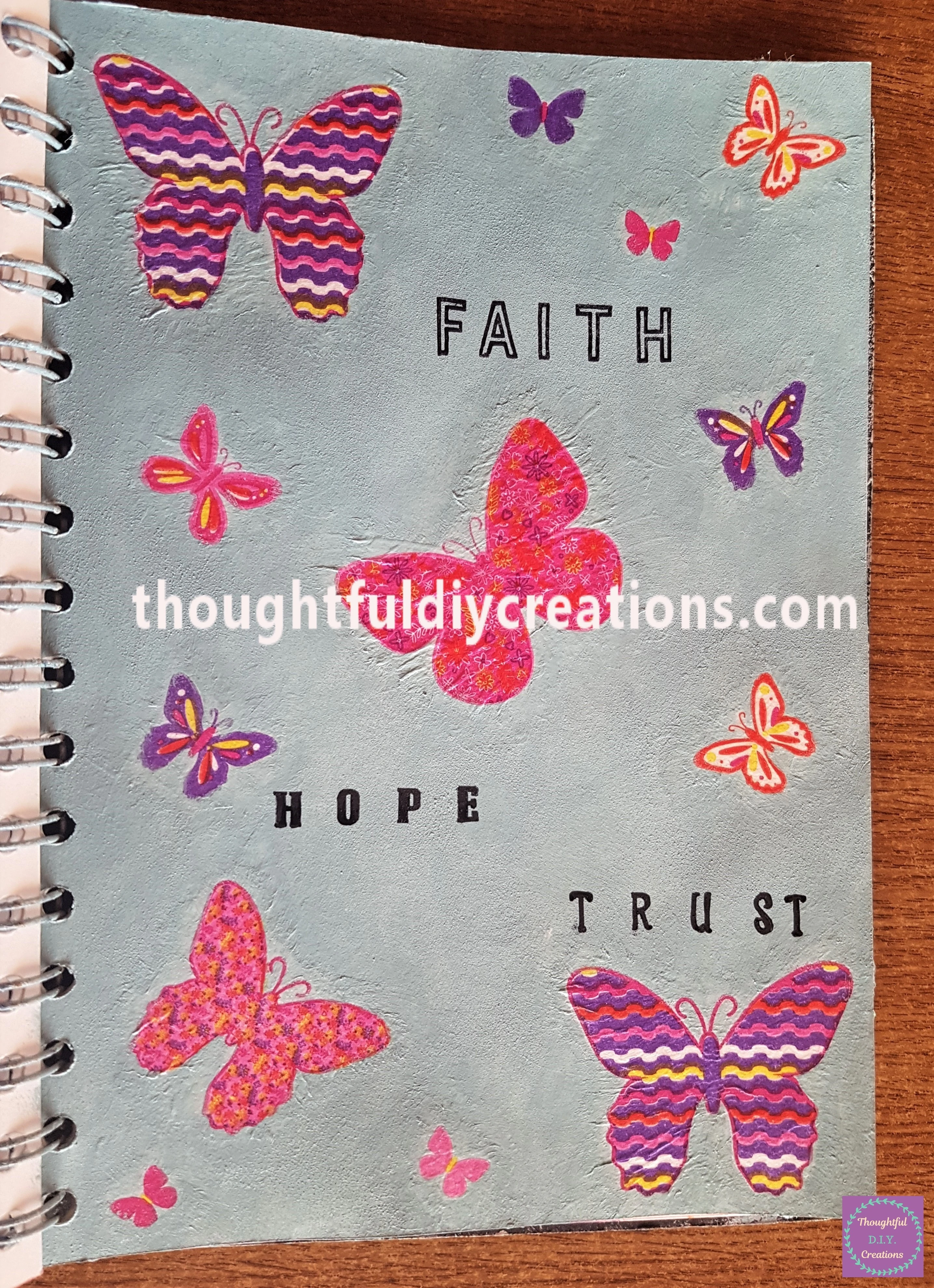 A full view of the Napkin Page with the addition of the Stamps.