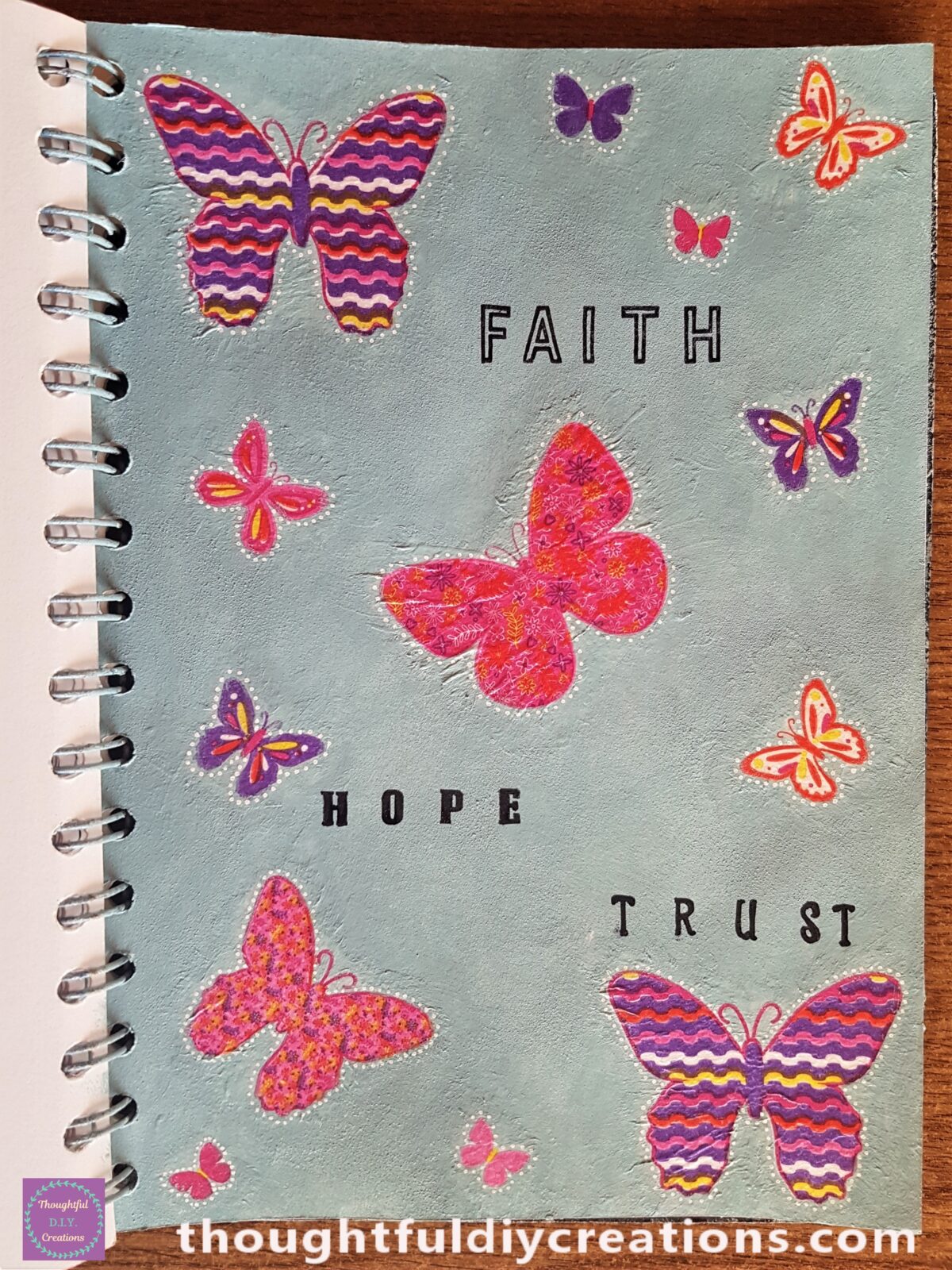 Napkin Art Journal Page