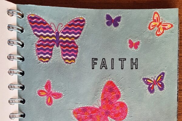 Napkin Art Journal Page