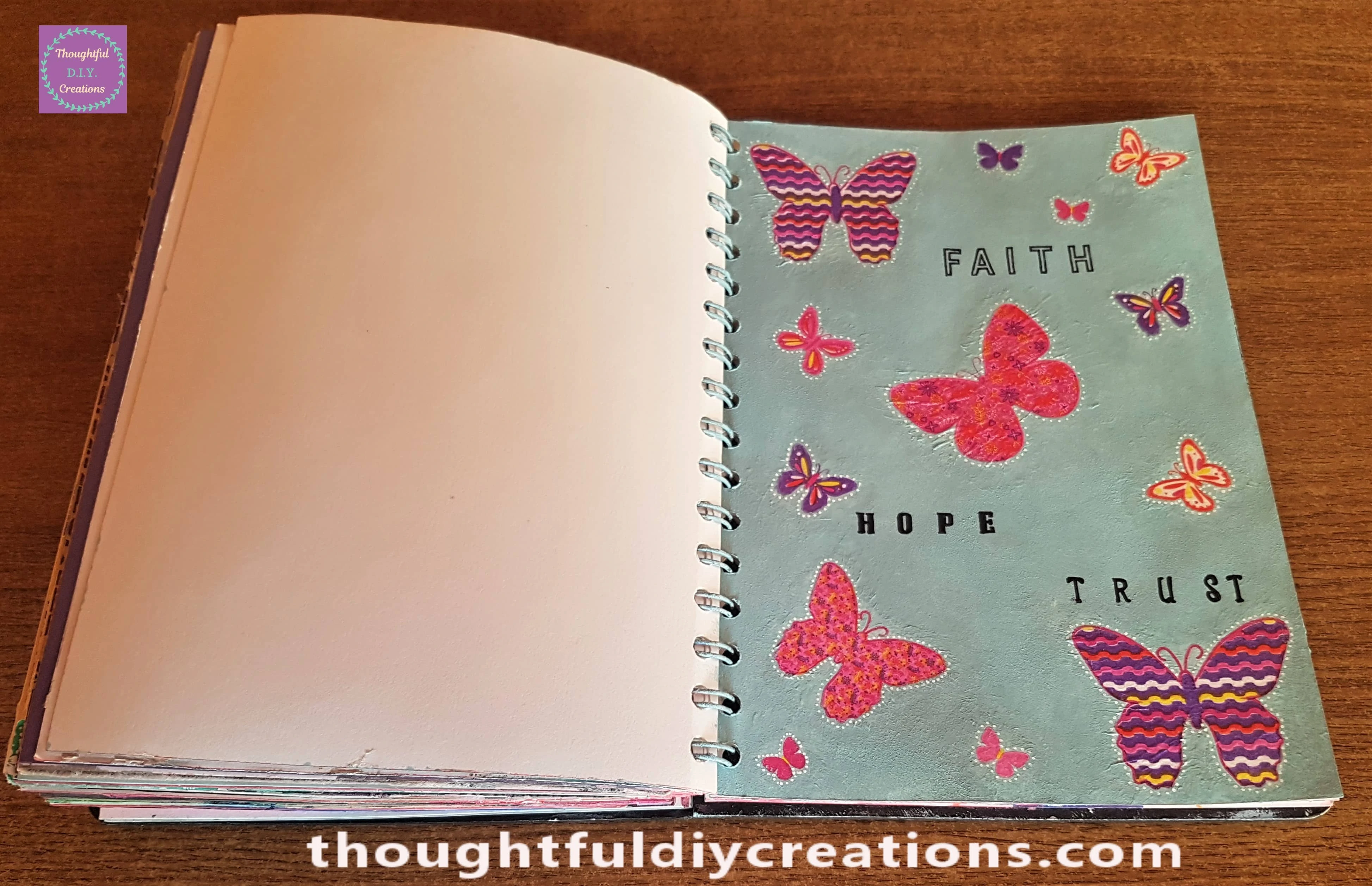 This Completed my Napkin Art Journal Page.