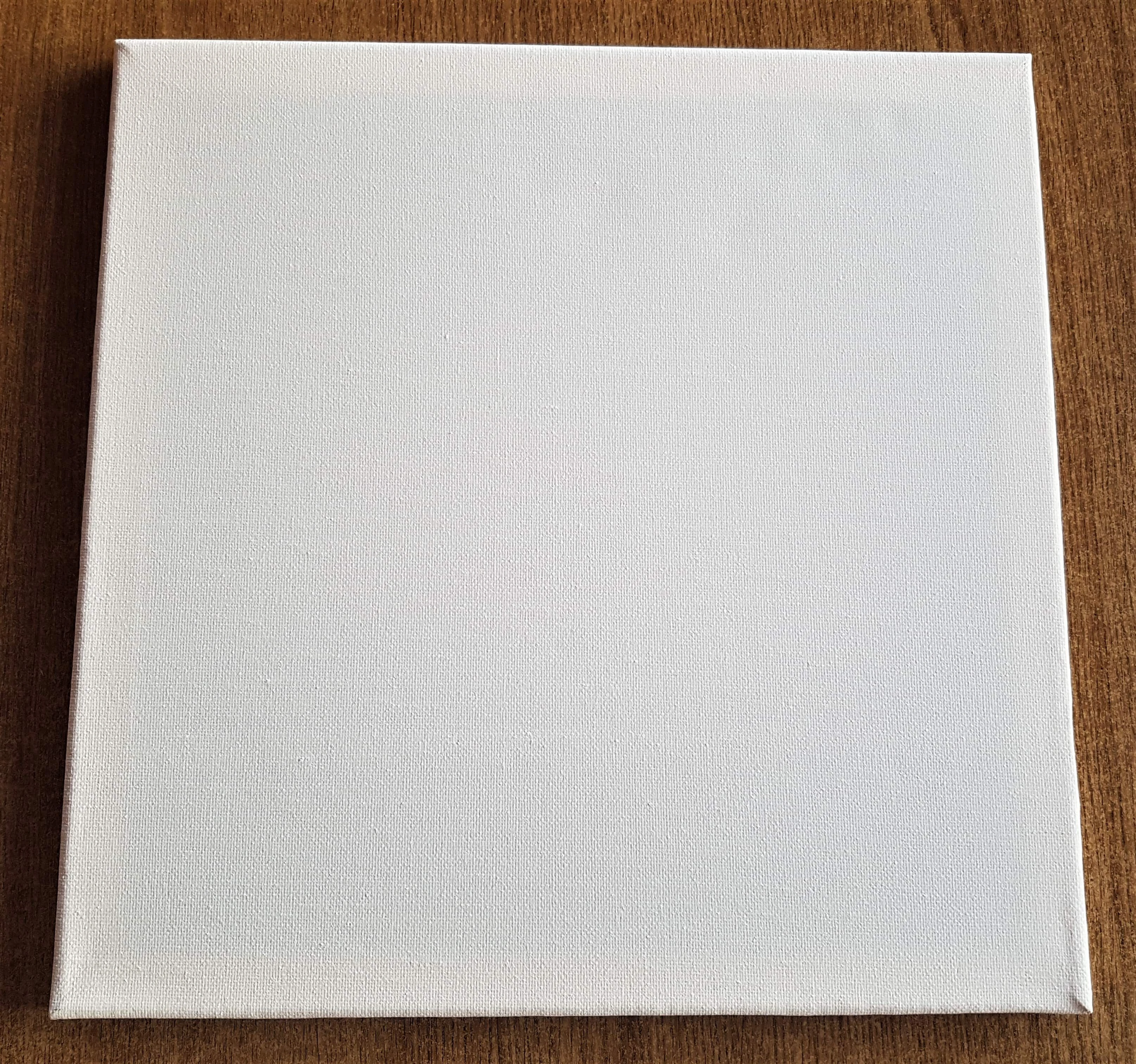 12" x 12" 100% Natural Cotton Canvas.