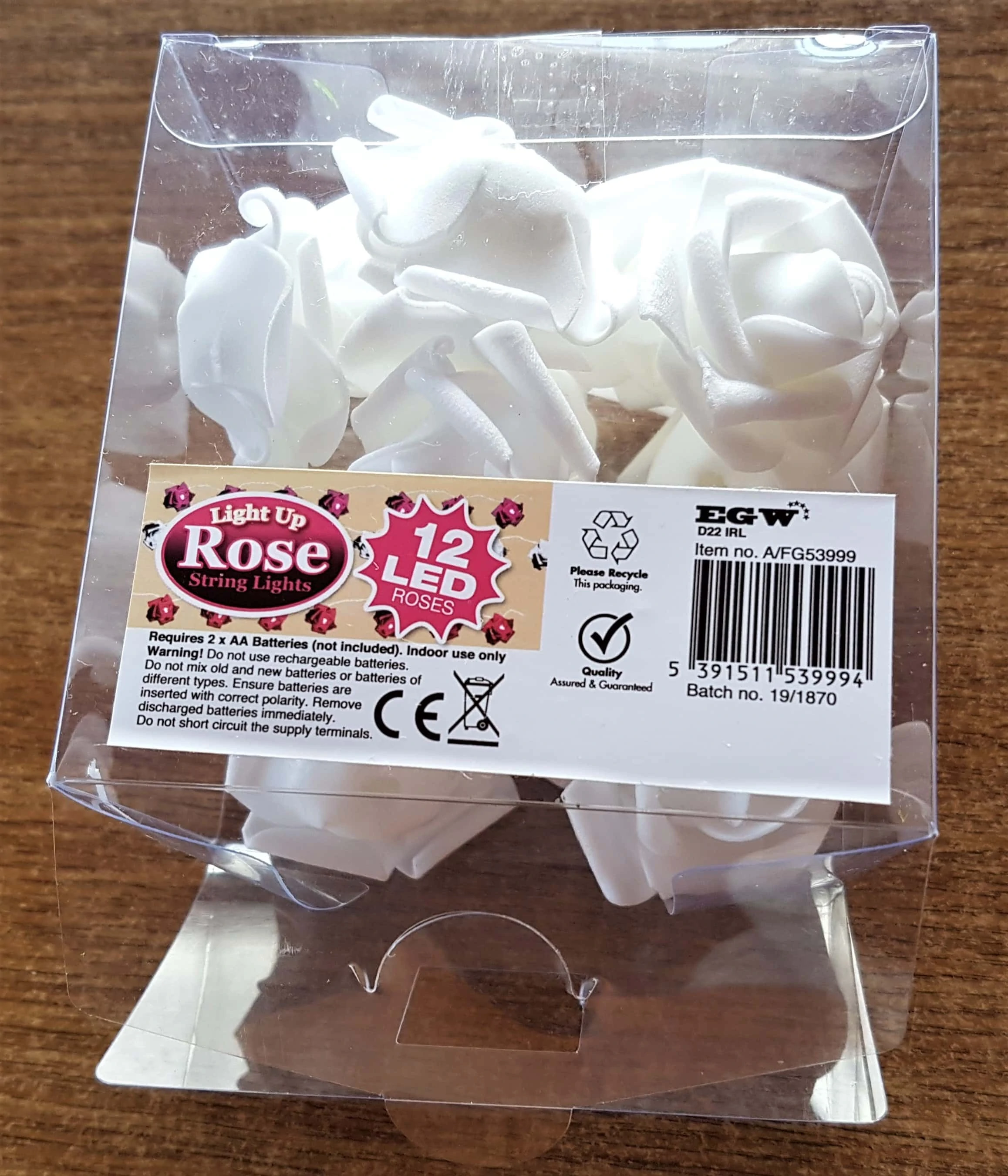 White Light-Up Roses String Lights.