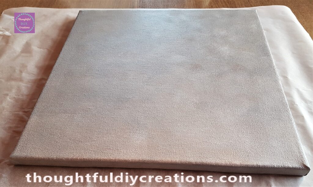 I Painted the 4 Sides of the Canvas with the smaller Sponge.