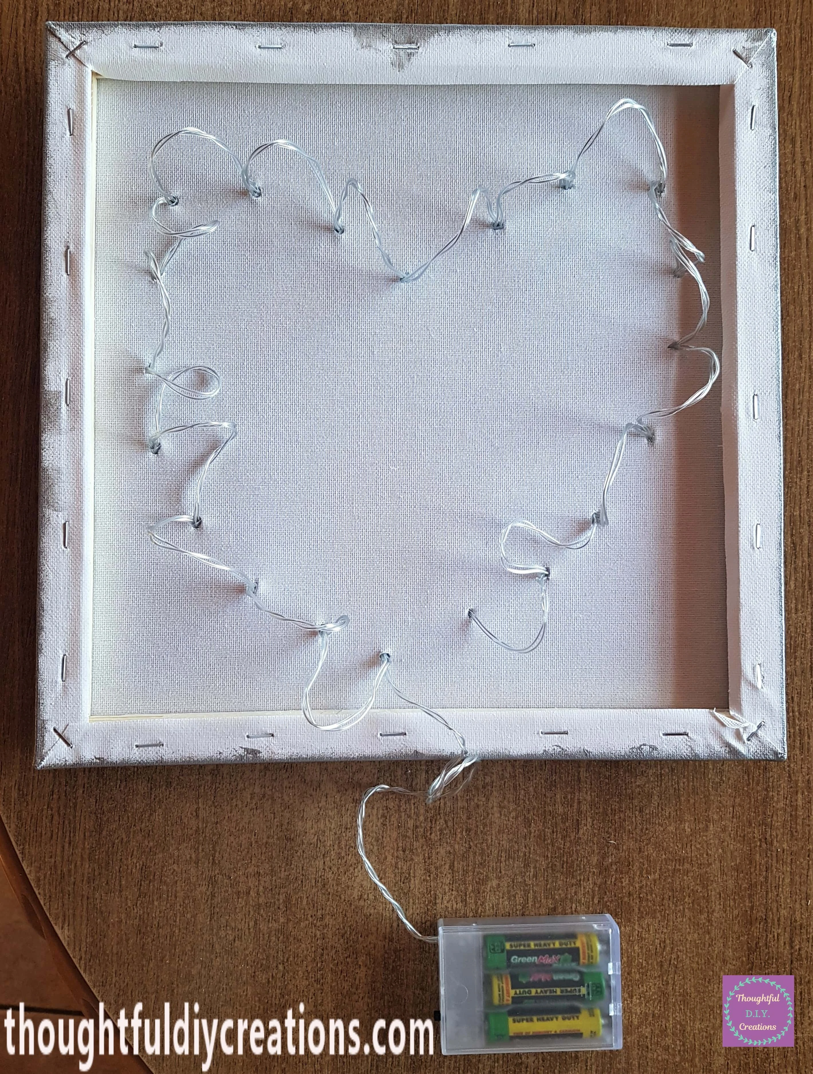 I added all the Lights through each Hole on the Canvas.