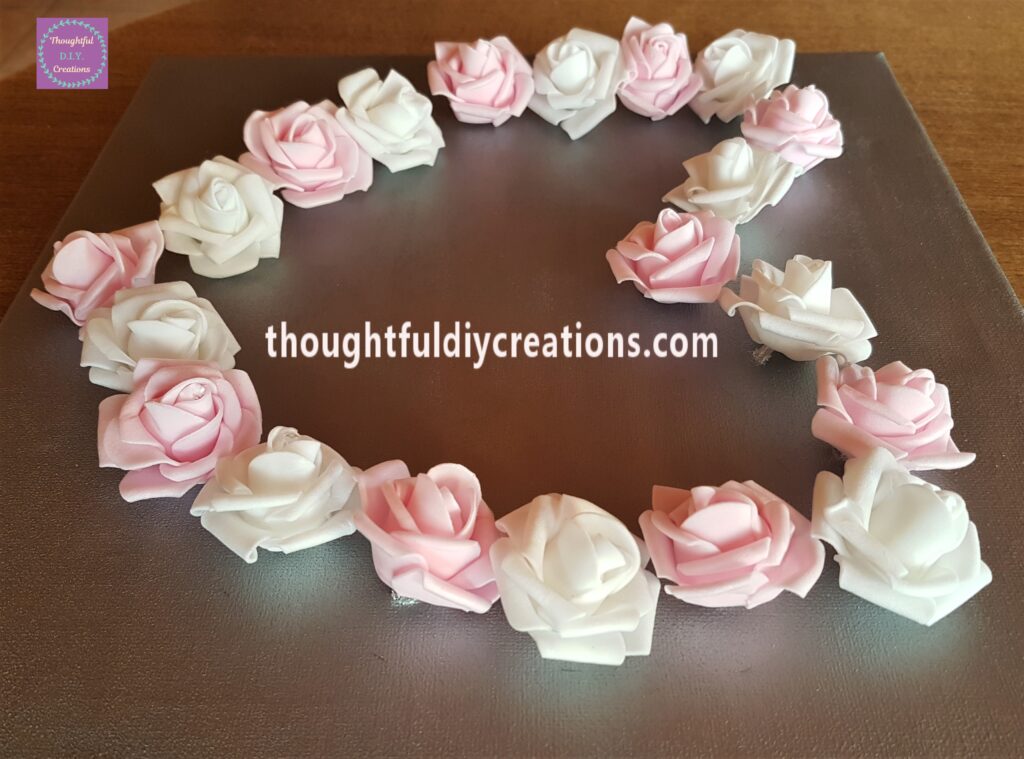 A Side angle of the Roses on the Canvas.