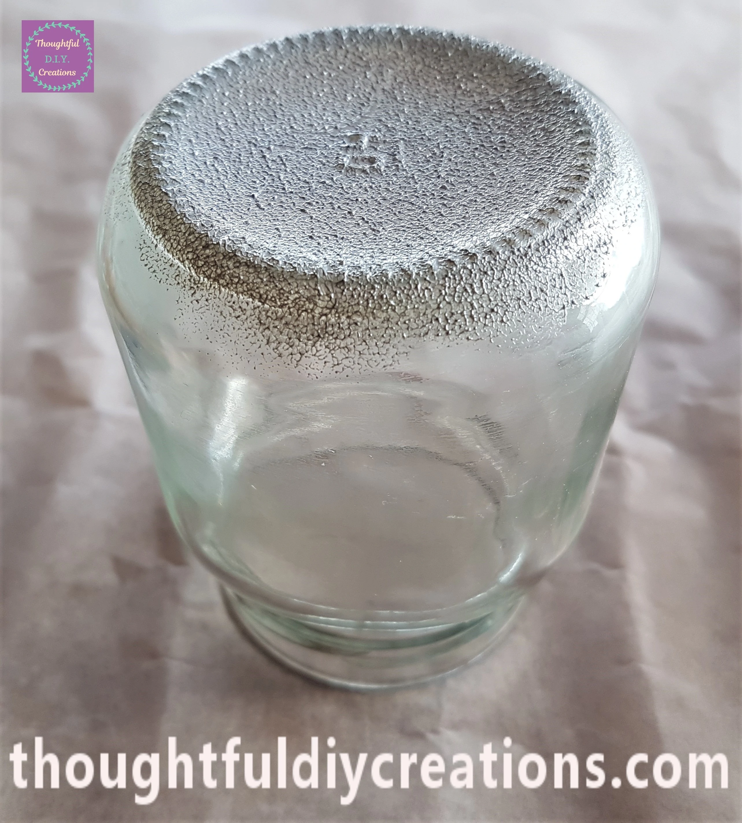 I dabbed Paint onto the base of each Jar until it was covered.