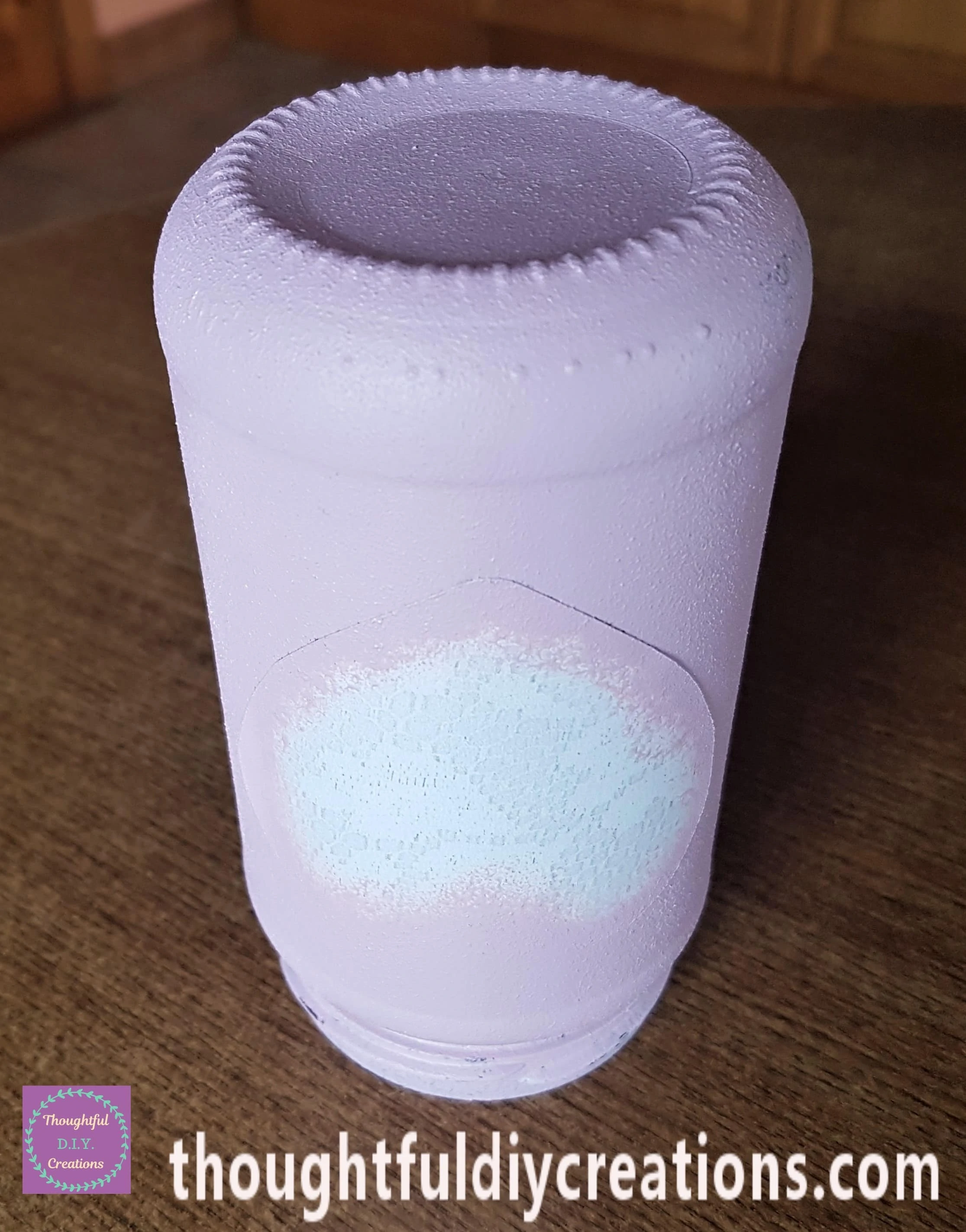 I also applied 2 more layers of Pink Paint to the bigger Jar.