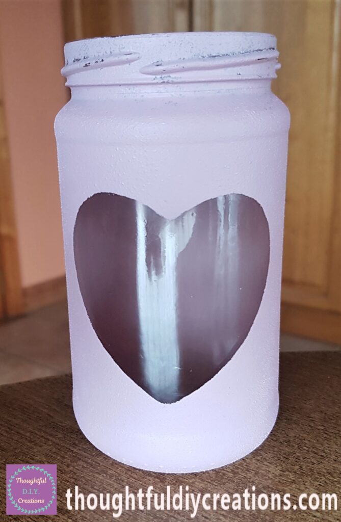 How the Jar looks with the Heart Template cleaned.