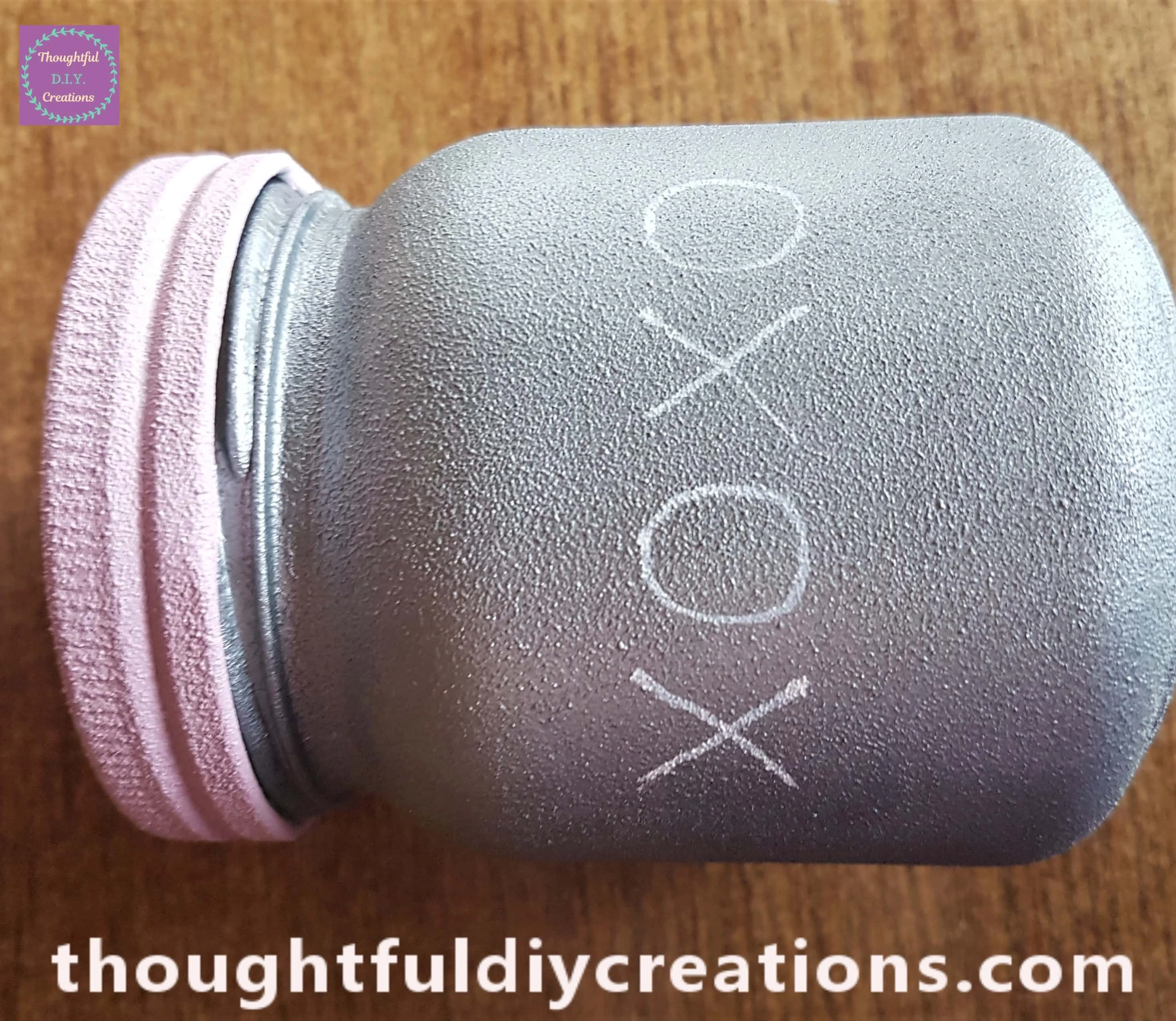 I wrote xoxo onto the smaller Jar with the Paint Pen.