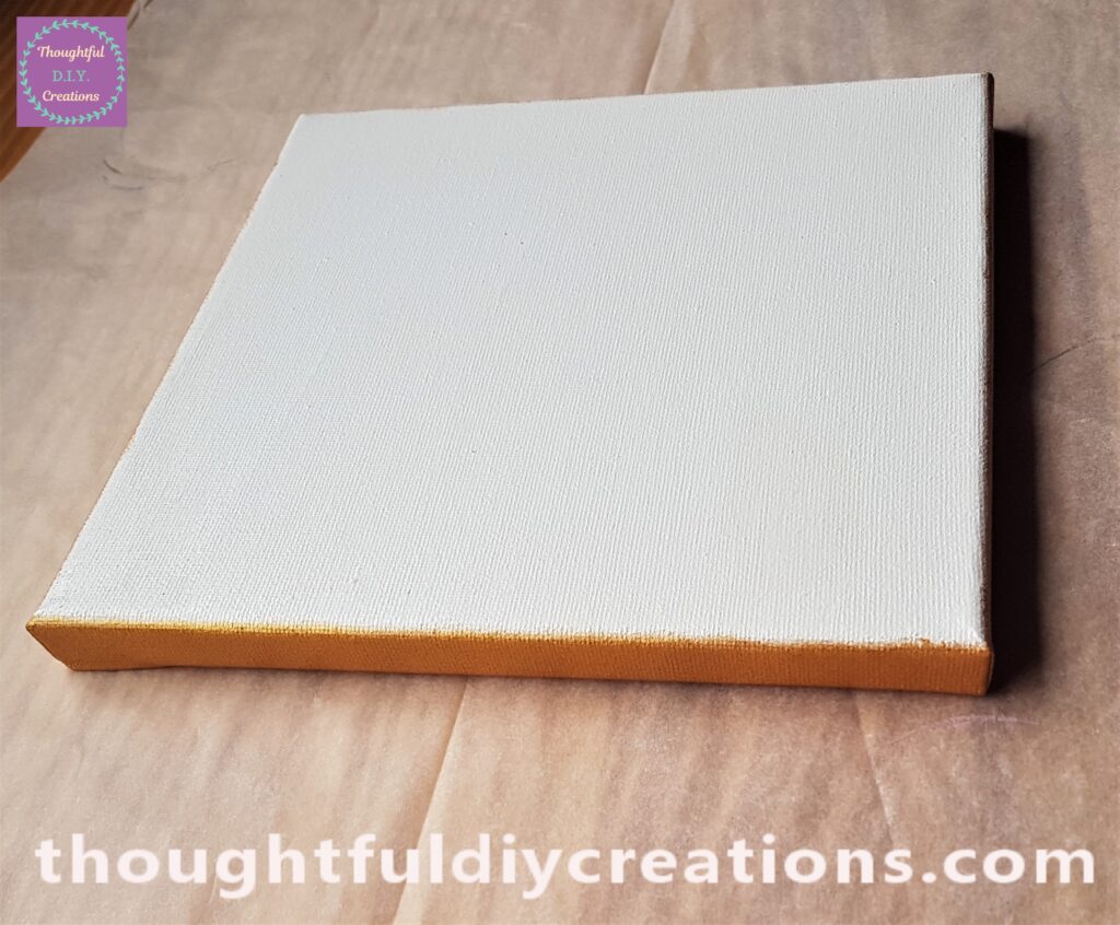 I put the Canvas back down on the Baking Paper.