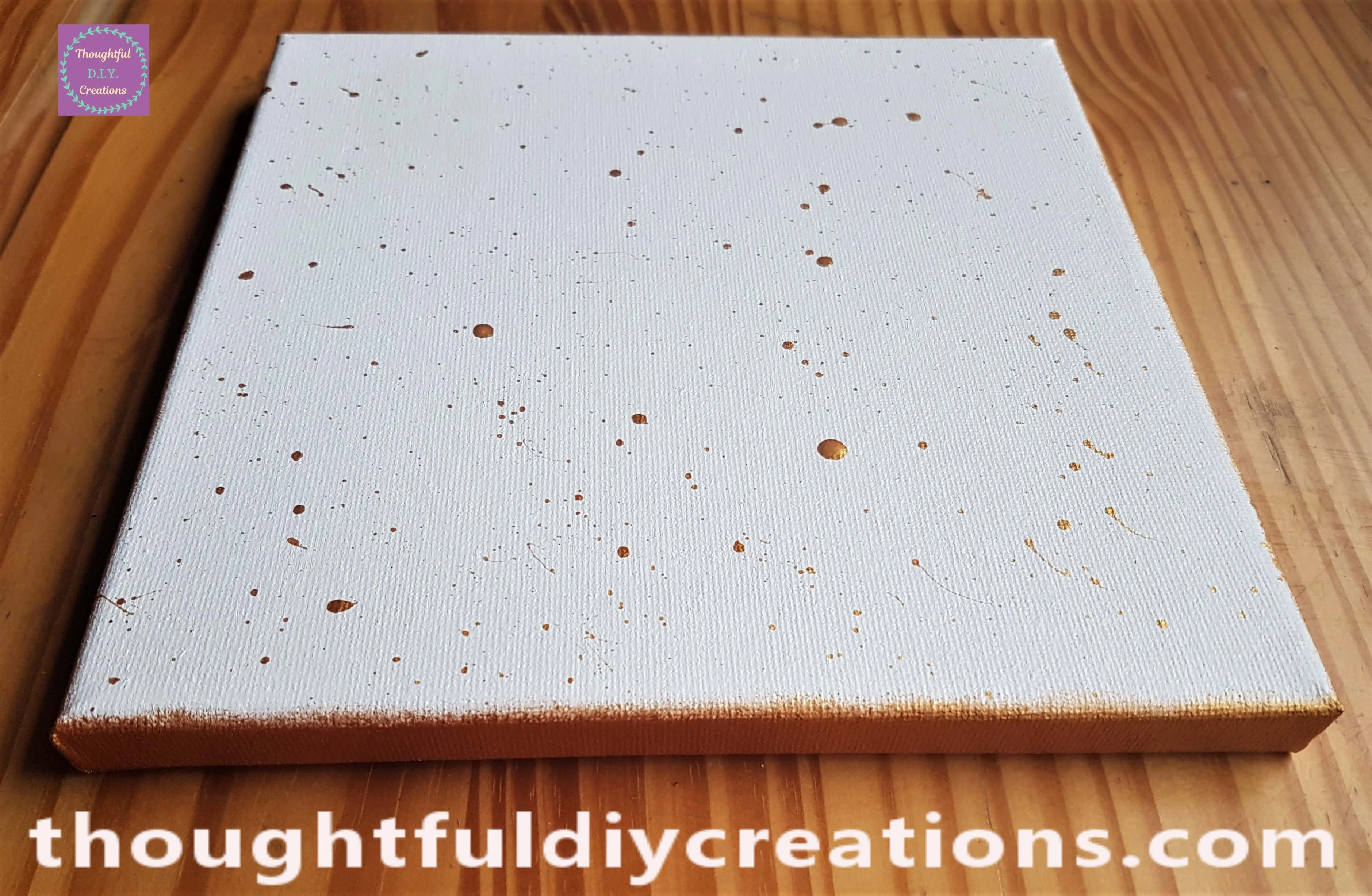 Side view of the Canvas an hour and a half after the Gold droplets were added.