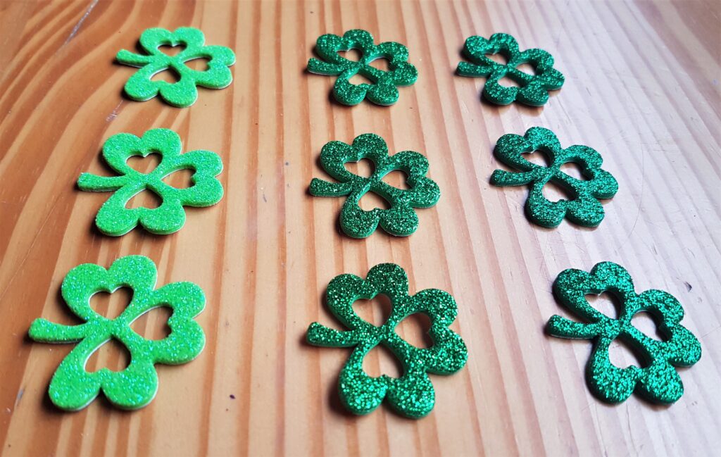 A Side angle of the Shamrocks with the hearts removed.