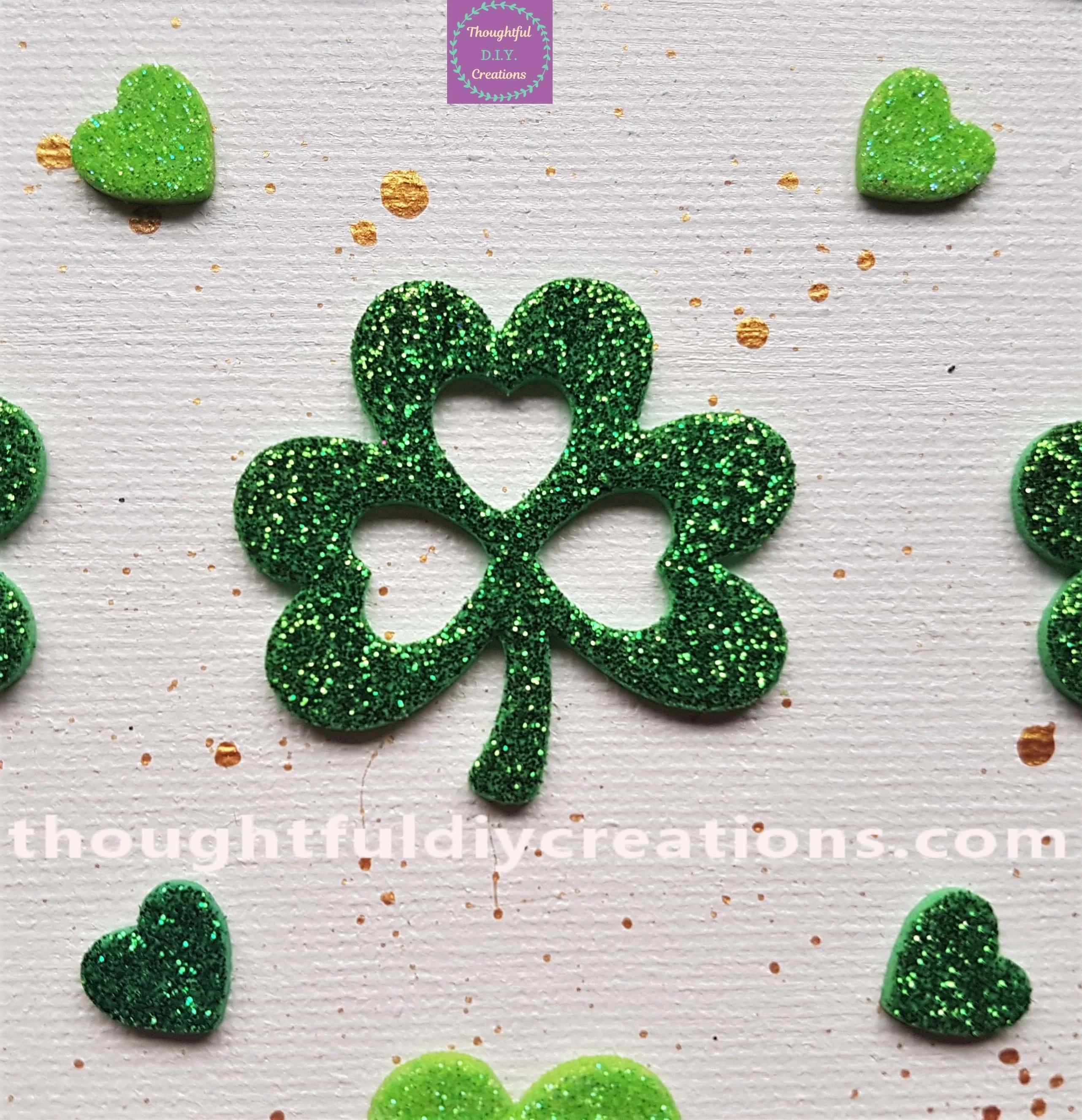 I stuck the 4 final hearts to the mid-section of the Canvas.