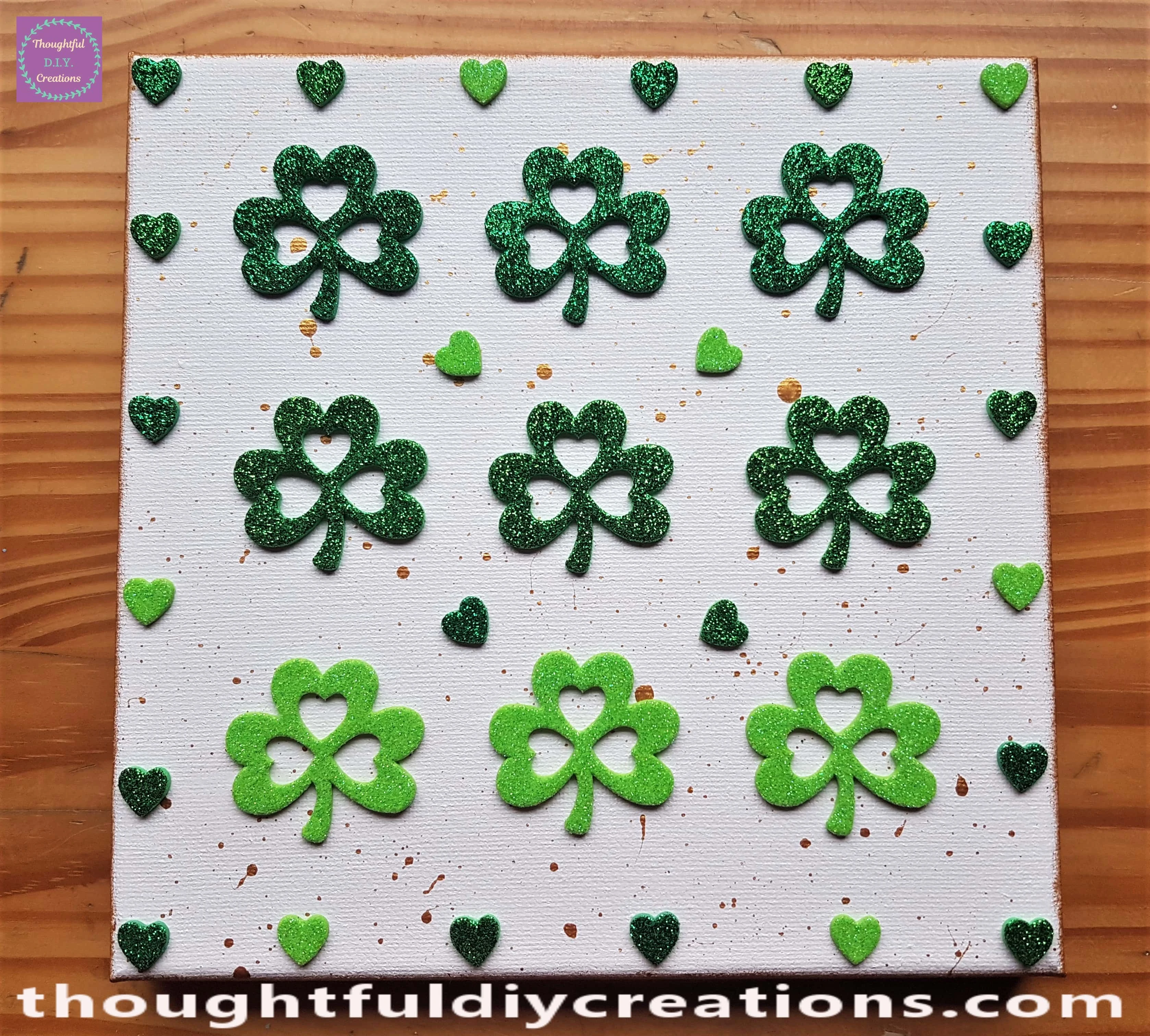 Completed St. Patrick's Day Canvas.