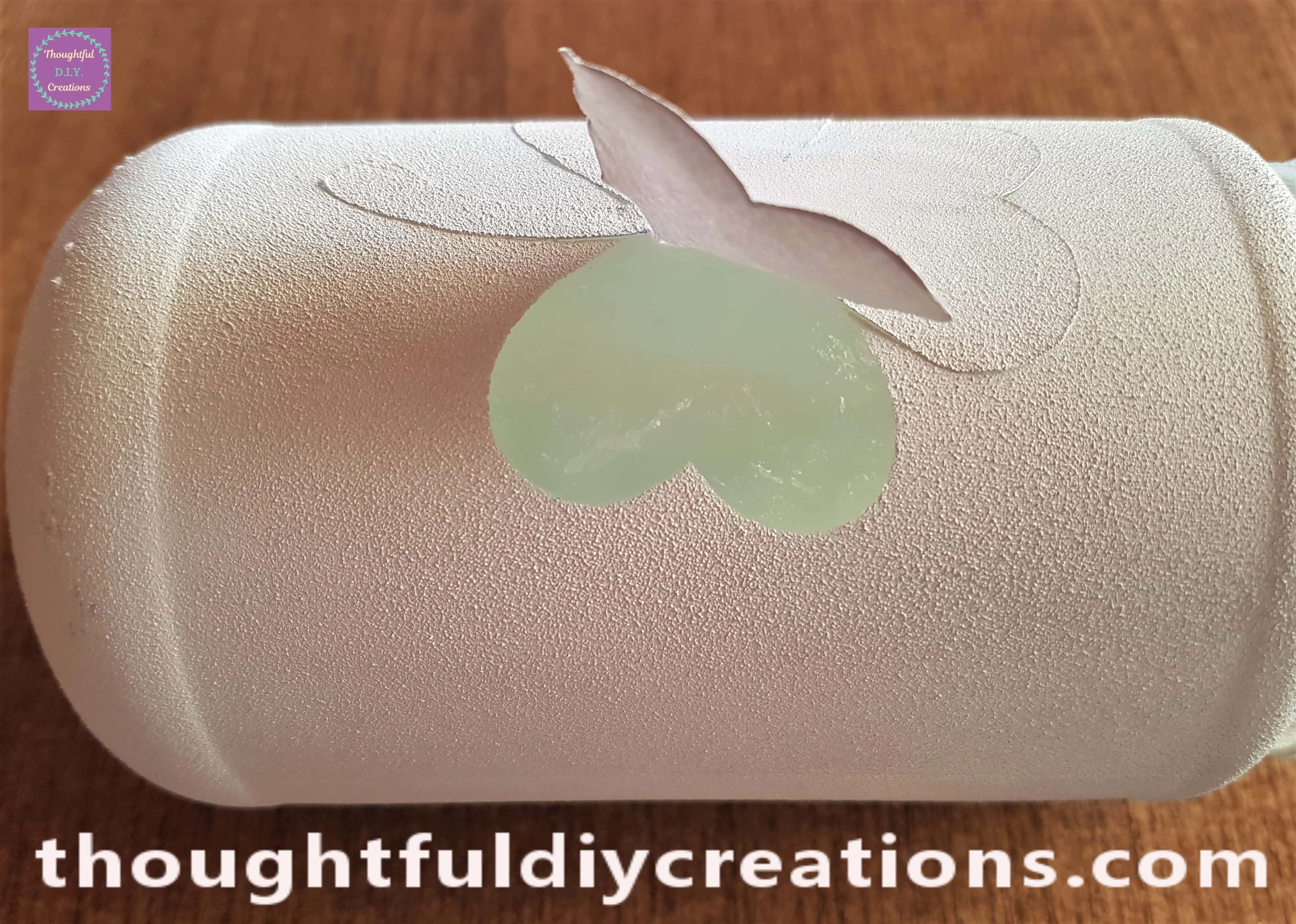 I carefully began to Peel back the Shamrock Template.