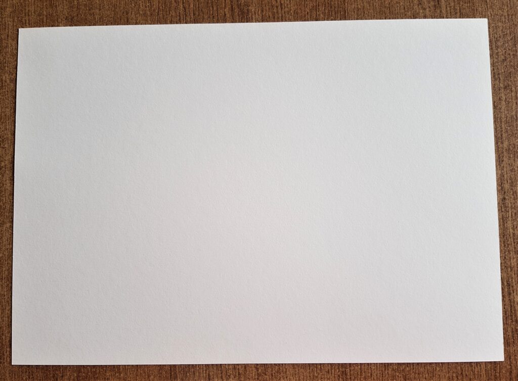 I removed a Cream Sheet from the Pad and turned it sideways.