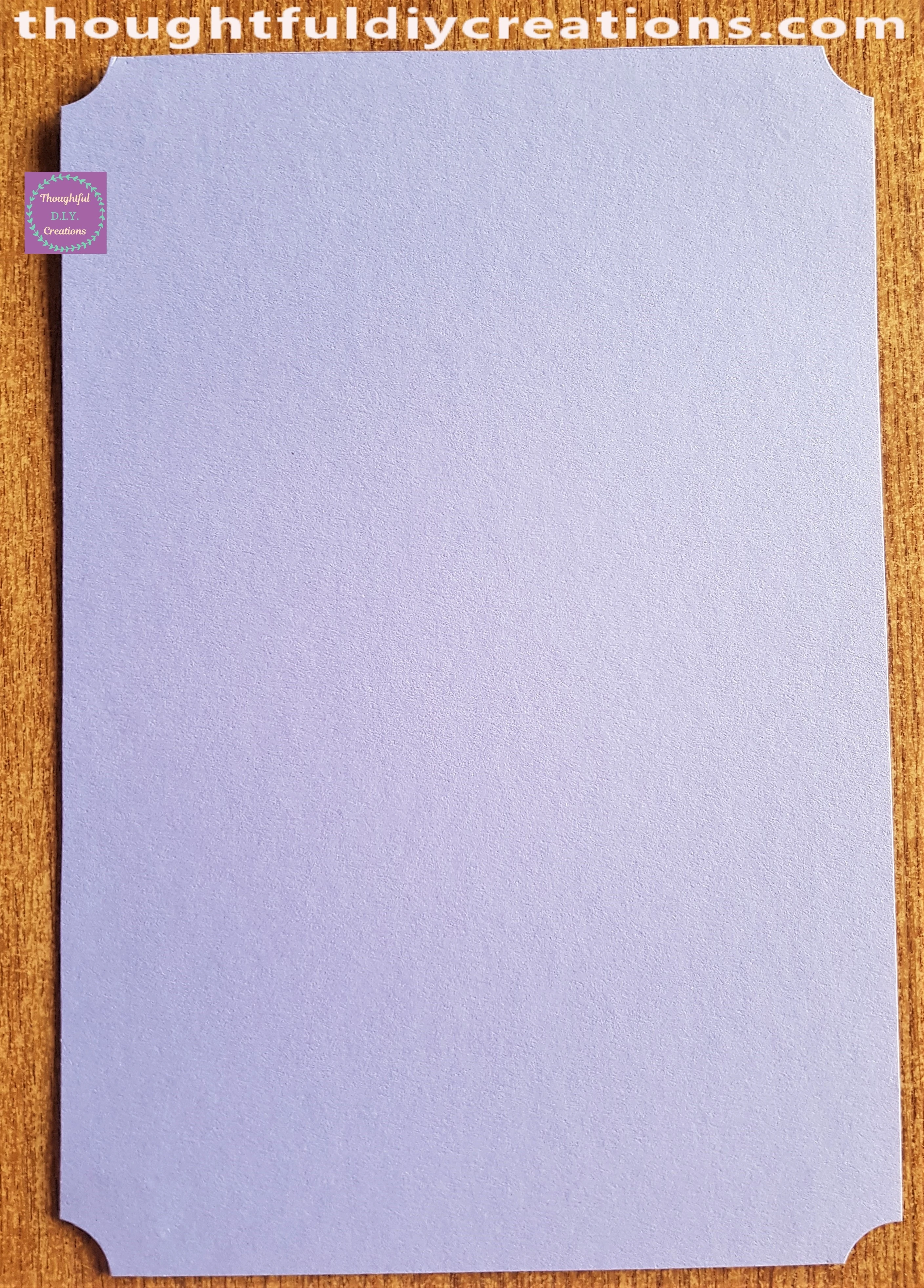 This is How the Purple Card looks with the 4 Outer Corners removed.