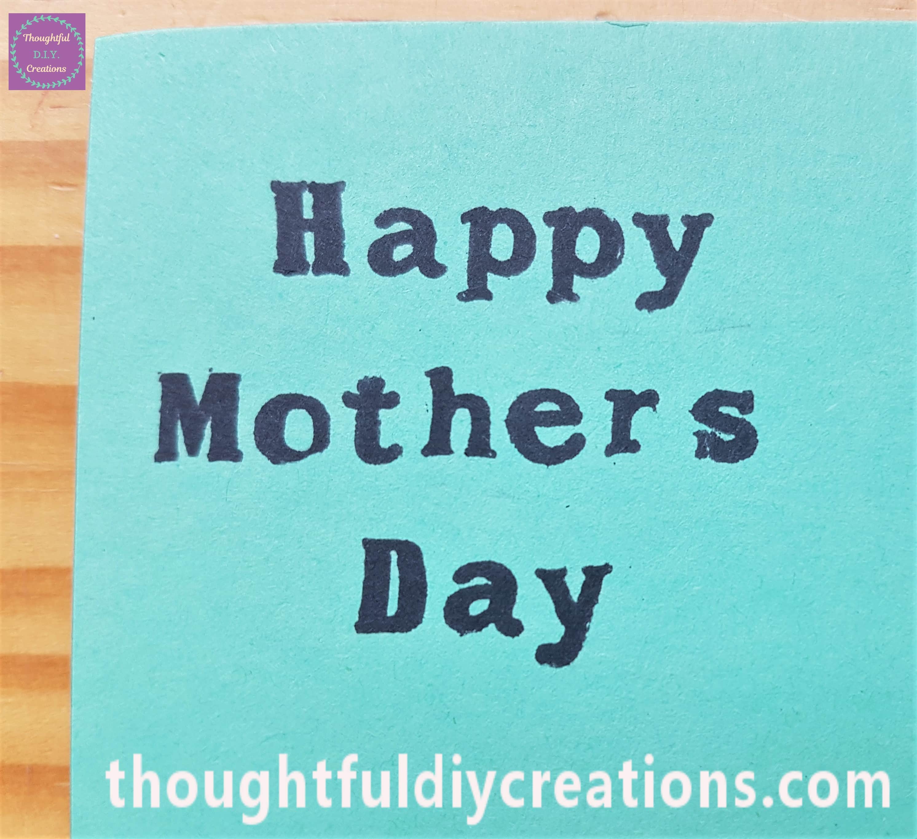 Mothers Day Card Tutorial Thoughtfuldiycreations Diy Handmade Card