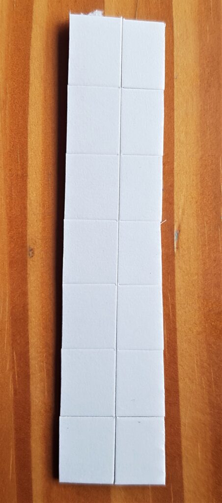 I got my Double-Sided Sticky Foam Rectangles and cut them in half to make smaller squares.