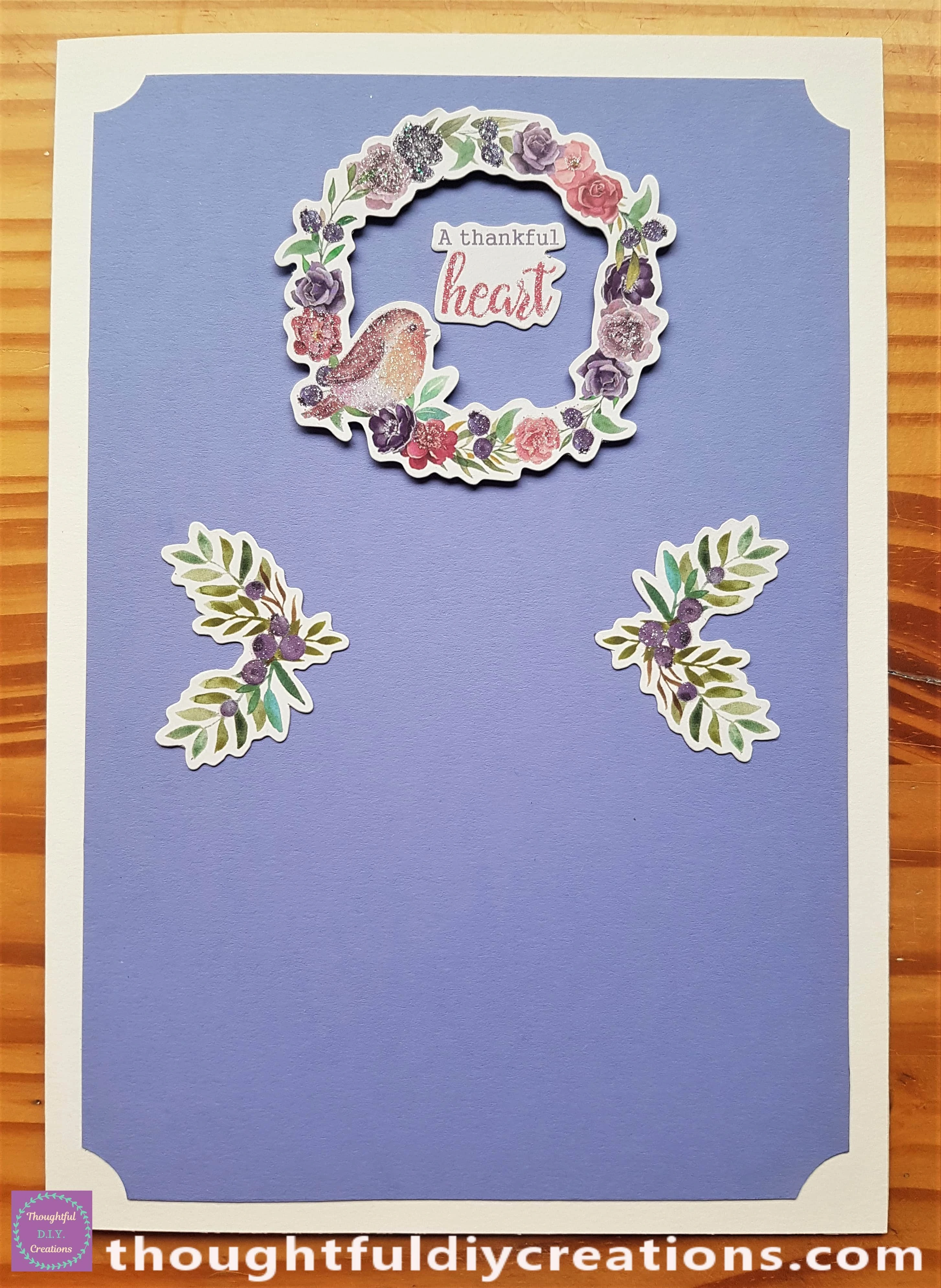 I put Pritt Stick on the back of 2 matching elements and attached them to the Mother's Day Card.