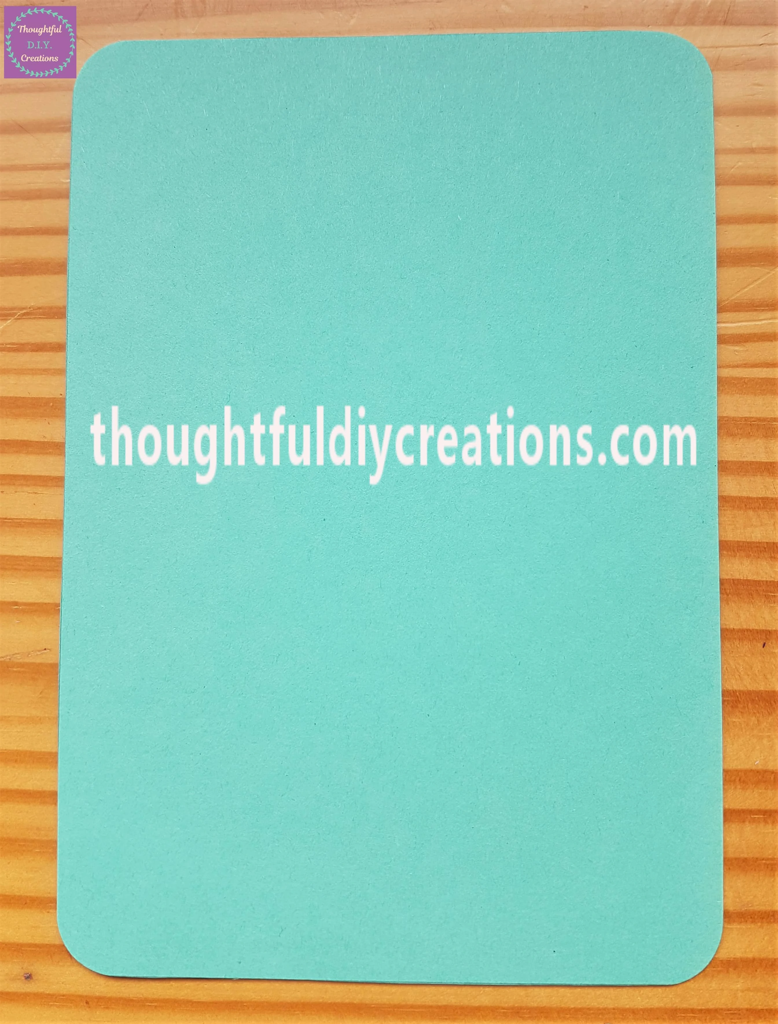 The Green Cardstock with all the Corners Rounded.