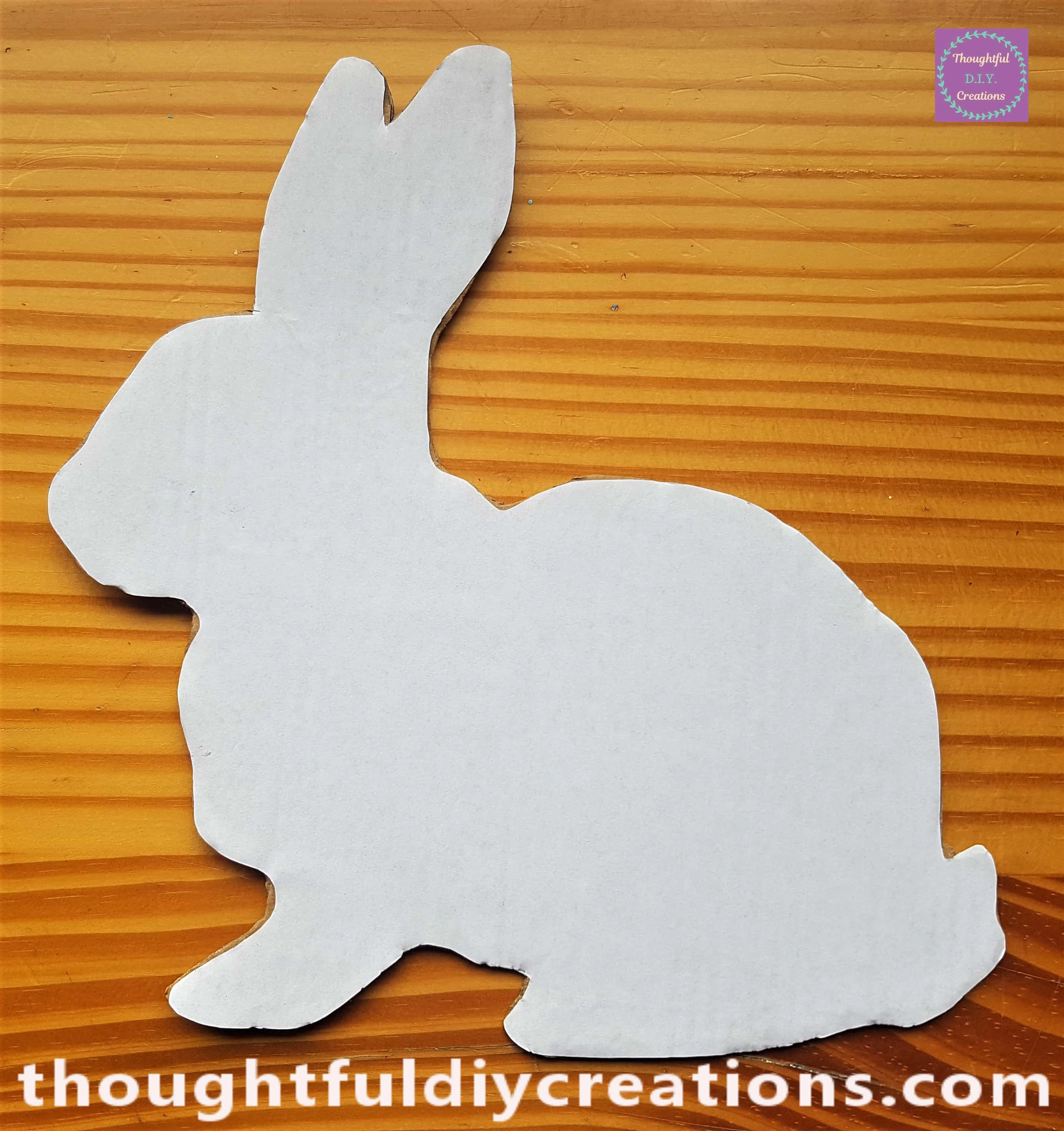 I Cut around the Rabbit. I now had the base for my Easter Rabbit.