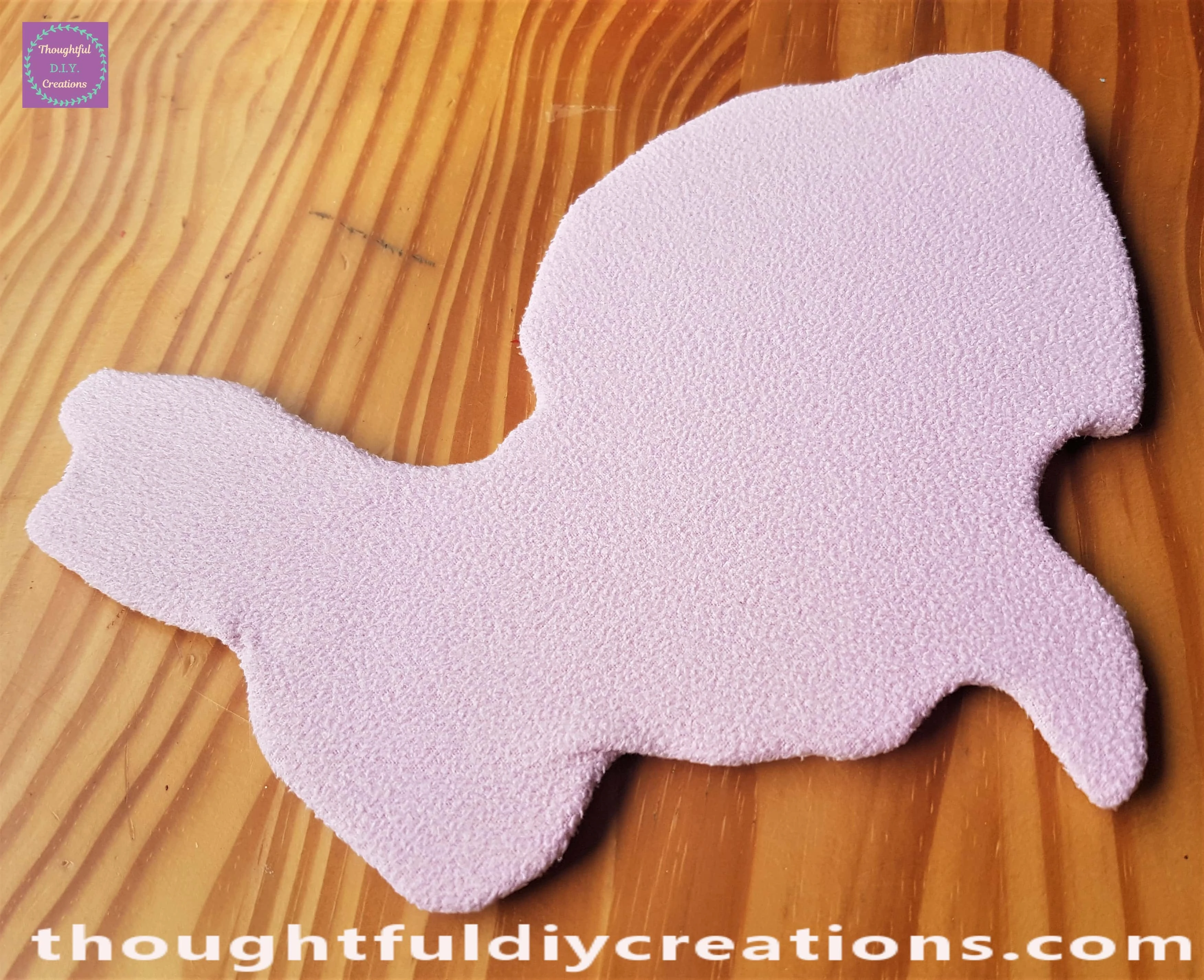 Side angle of the Rabbit with the material attached.