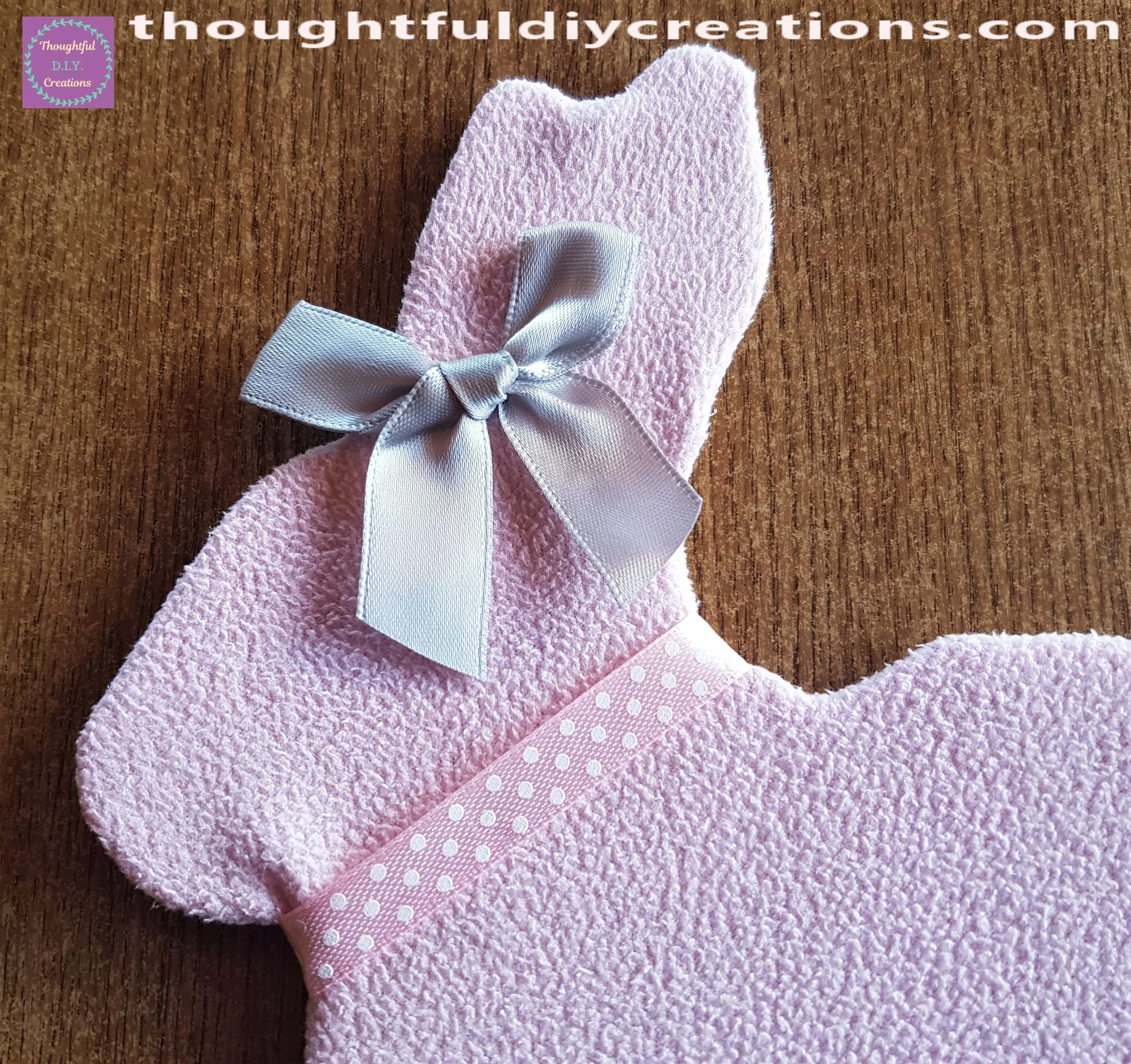 I attached it to the top of the Easter Rabbit.