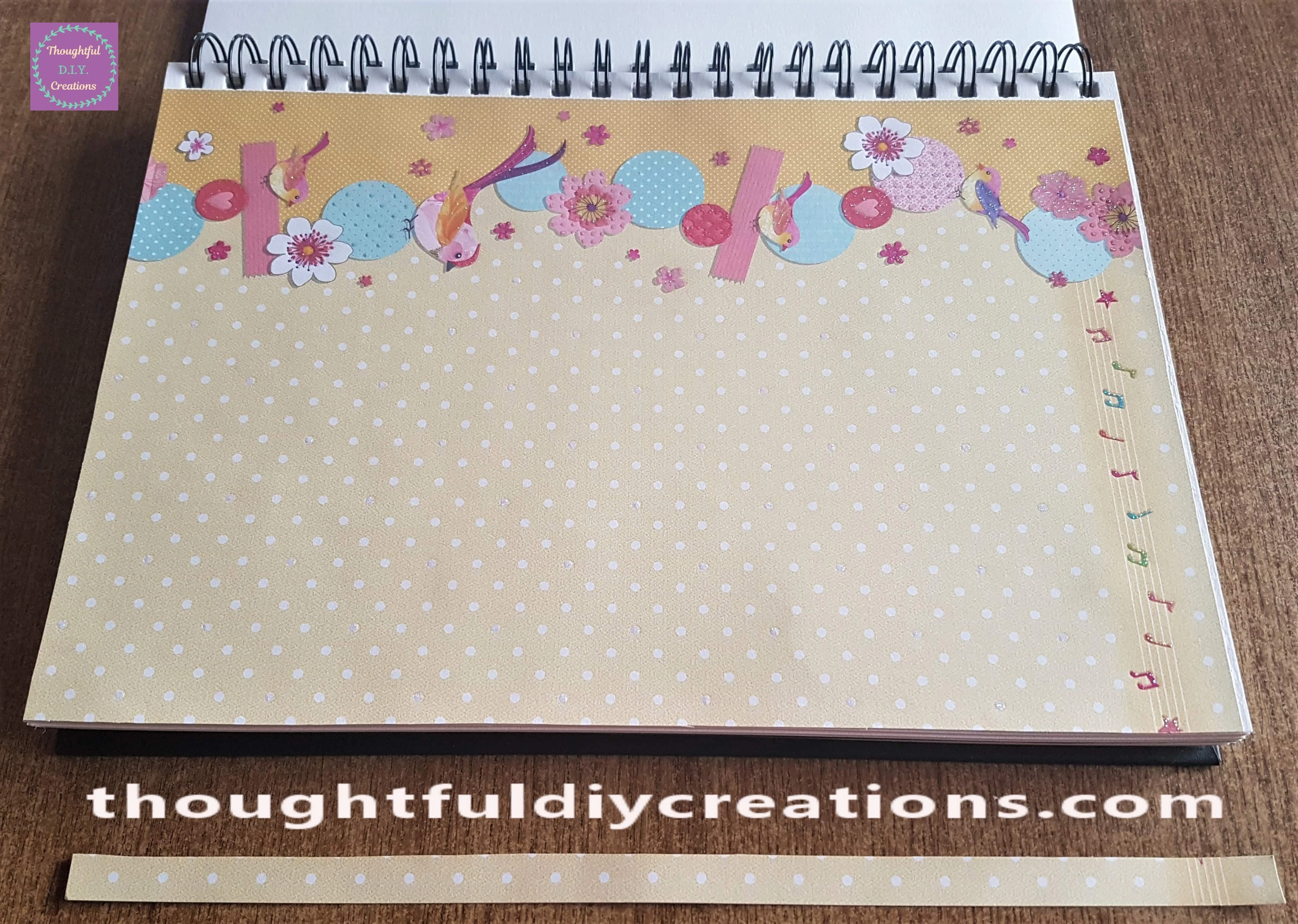 I Cut off the excess Spring Page from the Journal Page.