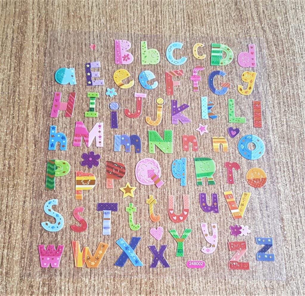 I got my Multi-Coloured Alphabet Stickers.