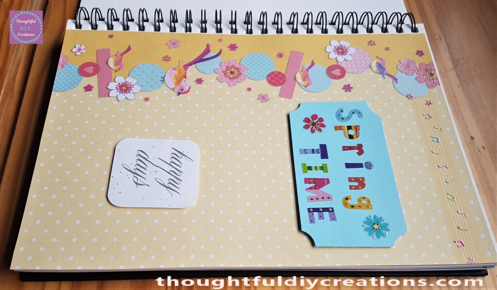 Here is a Side Angle of the Page so far.