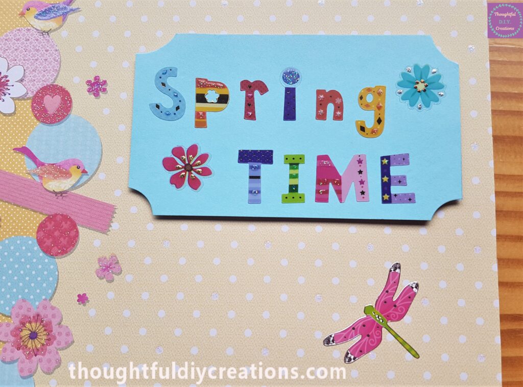 I put a Pink Dragonfly on the mid-section of the Page.