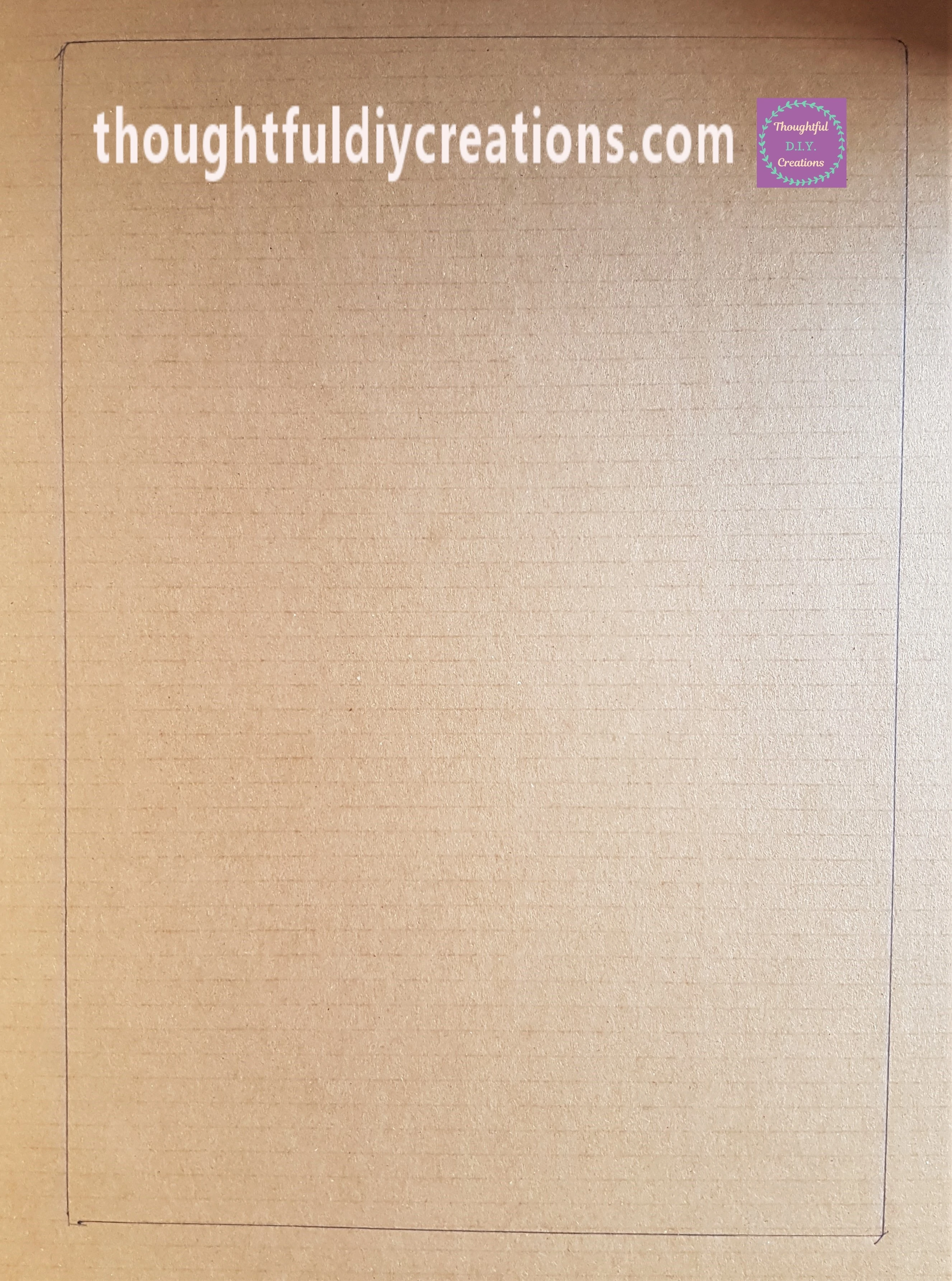 I made the Outline of the Paper Pad with the Pen on the Cardboard Box.